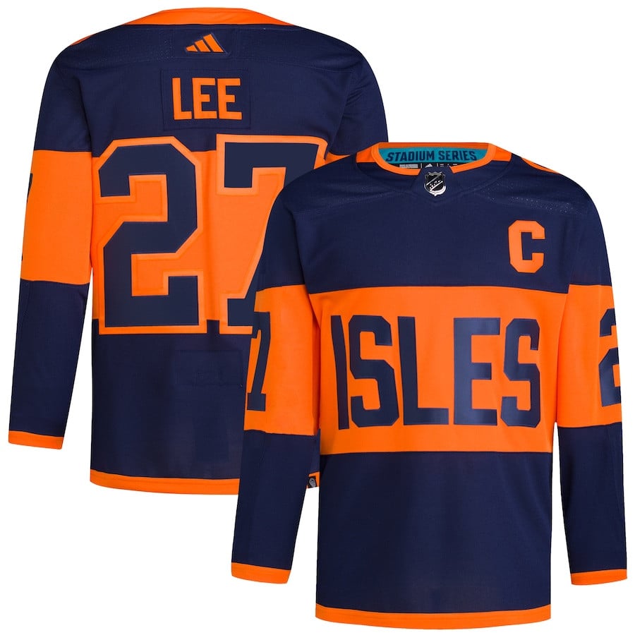 Anders Lee 27 New York Islanders 2024 Stadium Series Primegreen Navy NHL Jersey Men's