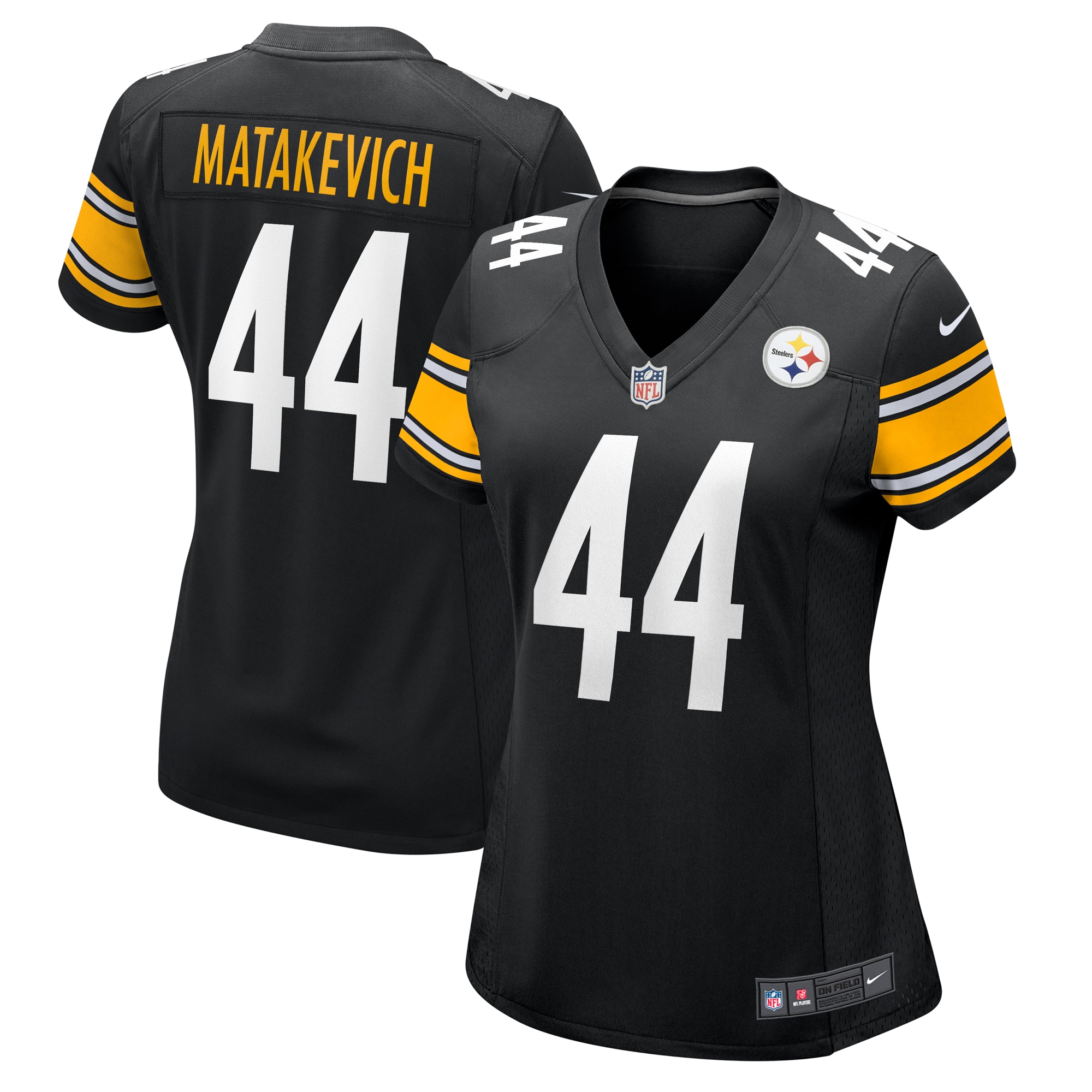 Pittsburgh Steelers Tyler Matakevich Black Game NFL Jersey Women's