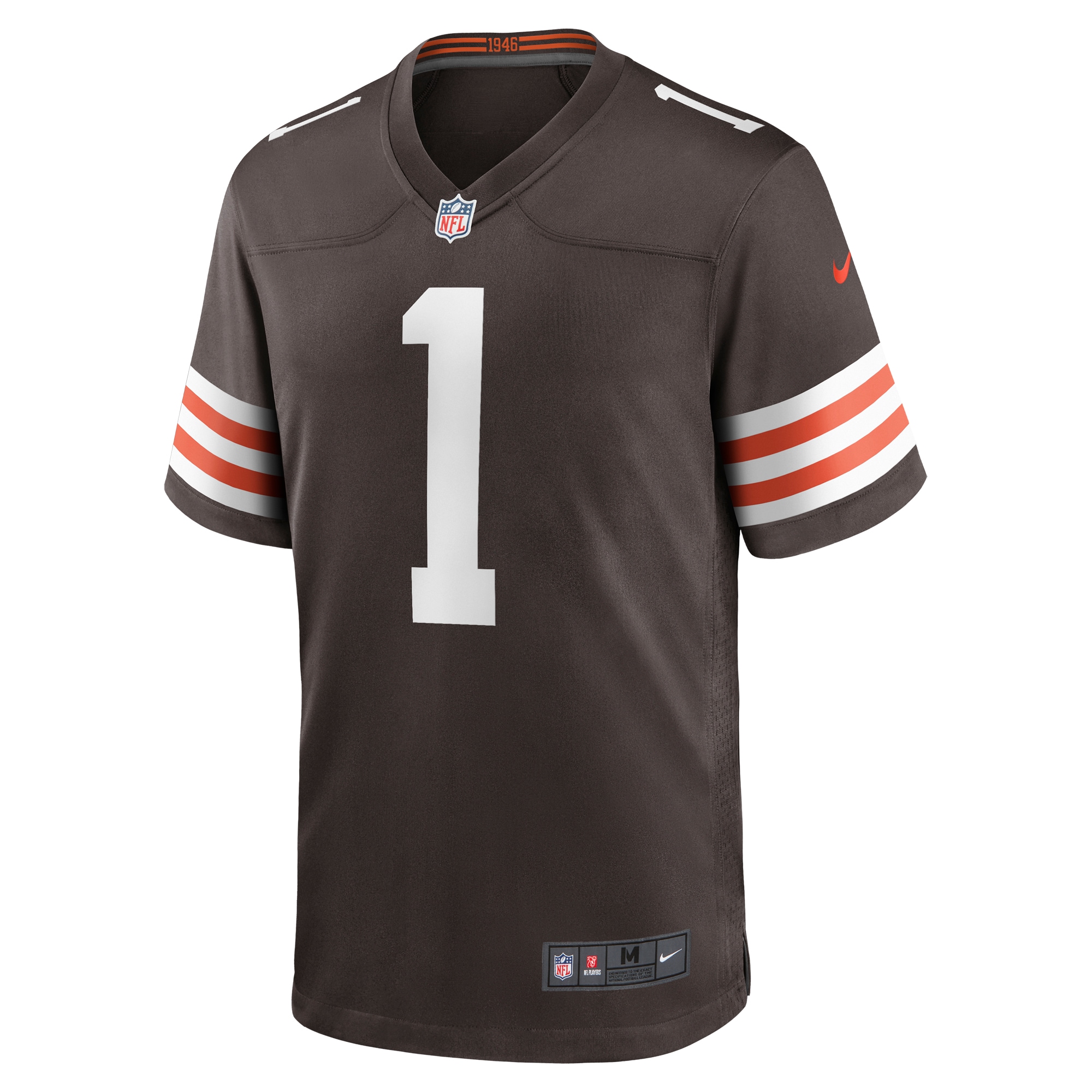 Cleveland Browns Number 1 Dad Brown Game NFL Jersey Men's