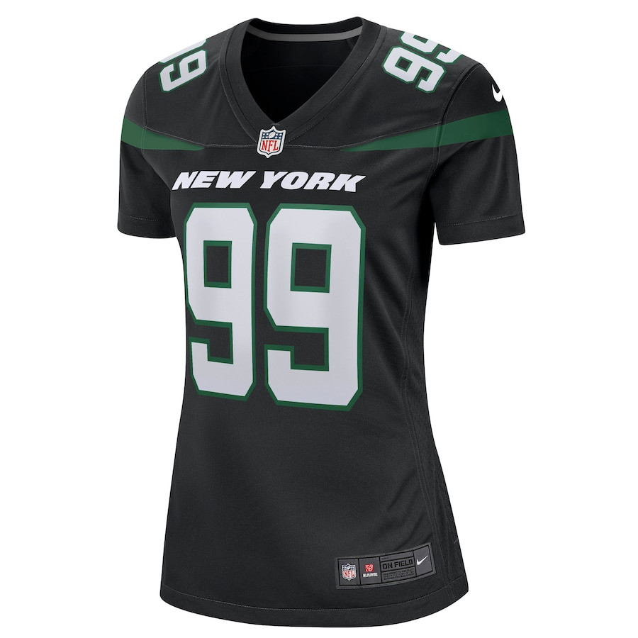 Mark Gastineau 99 New York Jets Game Stealth Black NFL Jersey Women's