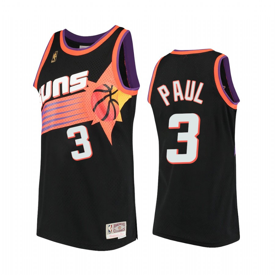 Chris Paul 3 Phoenix Suns Hardwood Classics Black NBA Jersey Men's