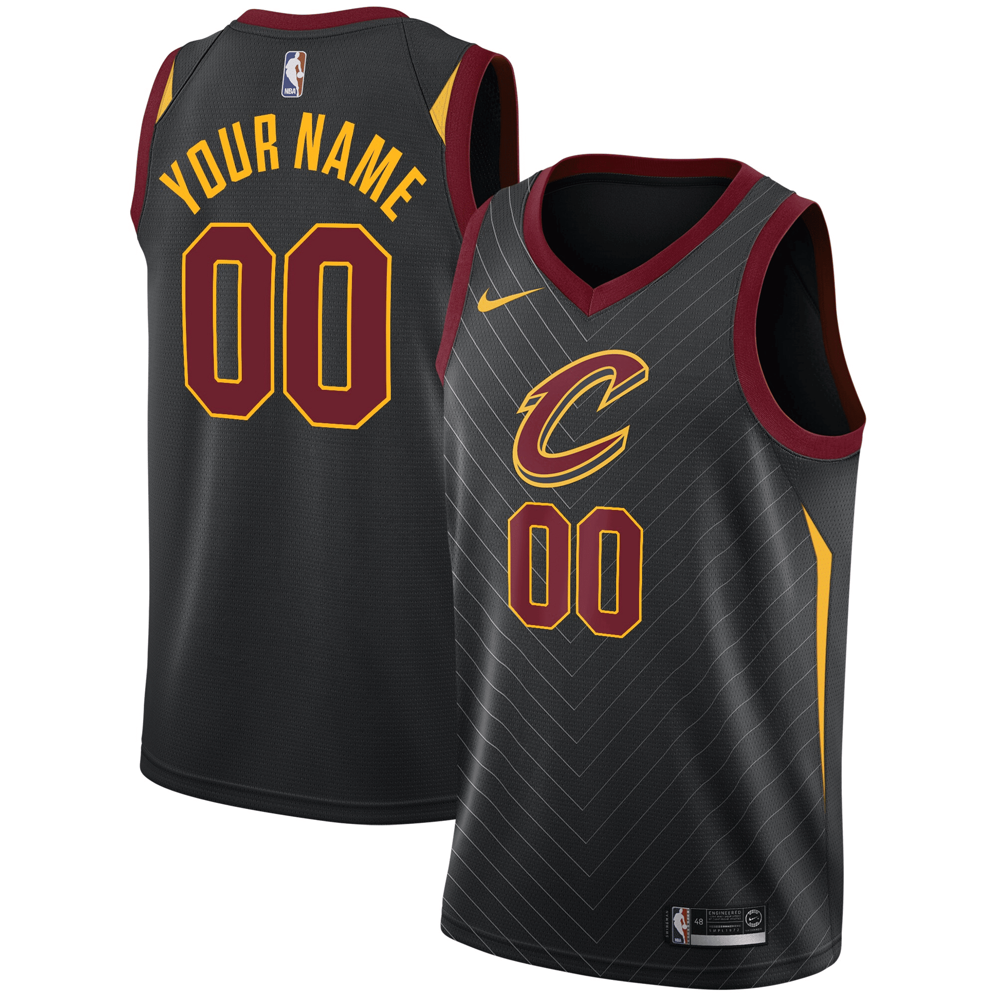 Cleveland Cavaliers Swingman Custom Black Statement Edition NBA Jersey Men's