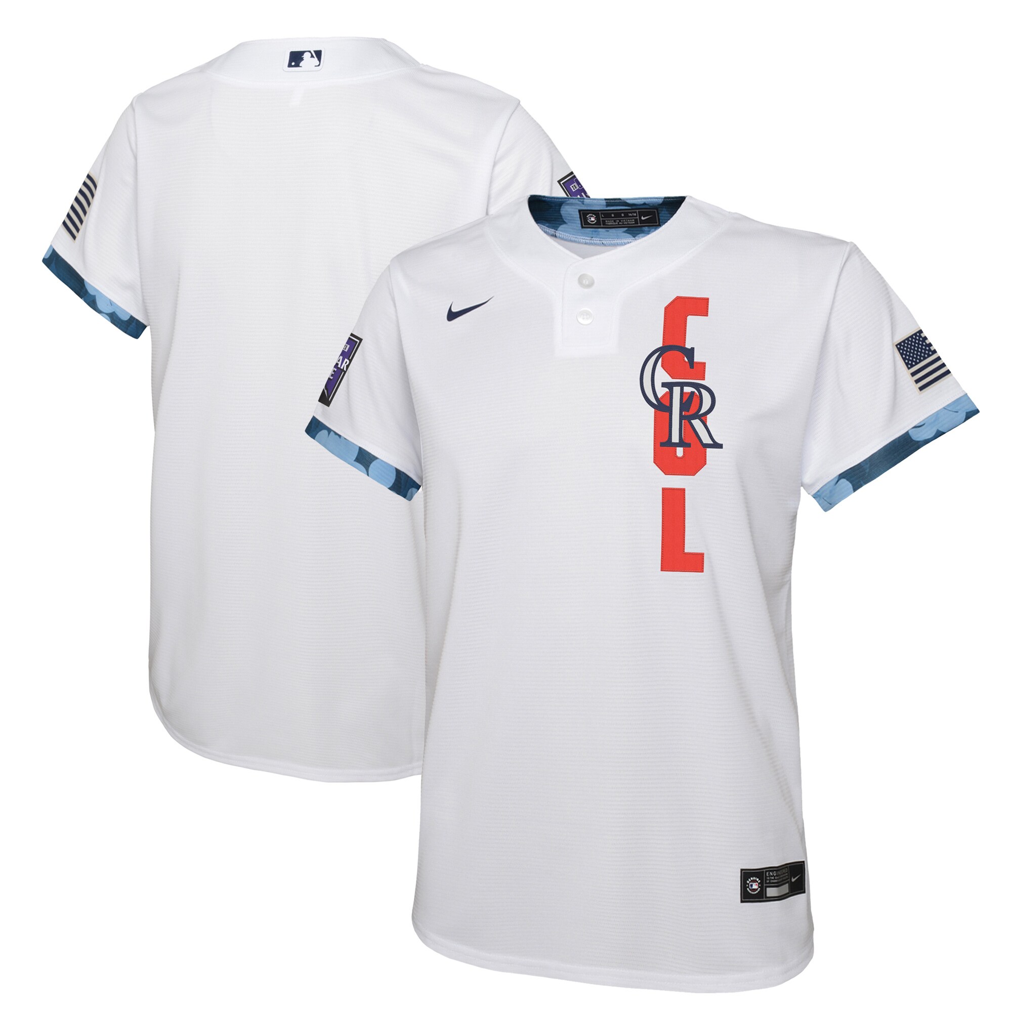 Colorado Rockies White 2021 All Star Game MLB Jersey Youth