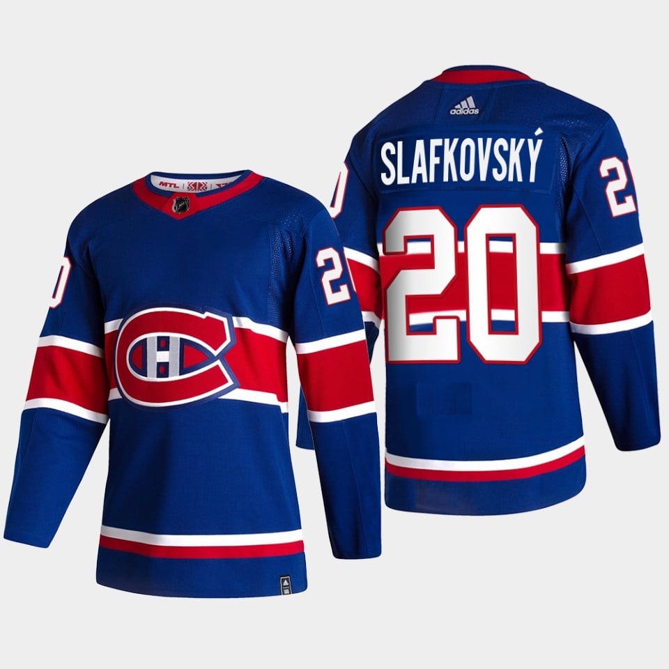 Montreal Canadiens Juraj Slafkovsky 20 2022 Draft Navy Reverse Retro NHL Jersey Men's