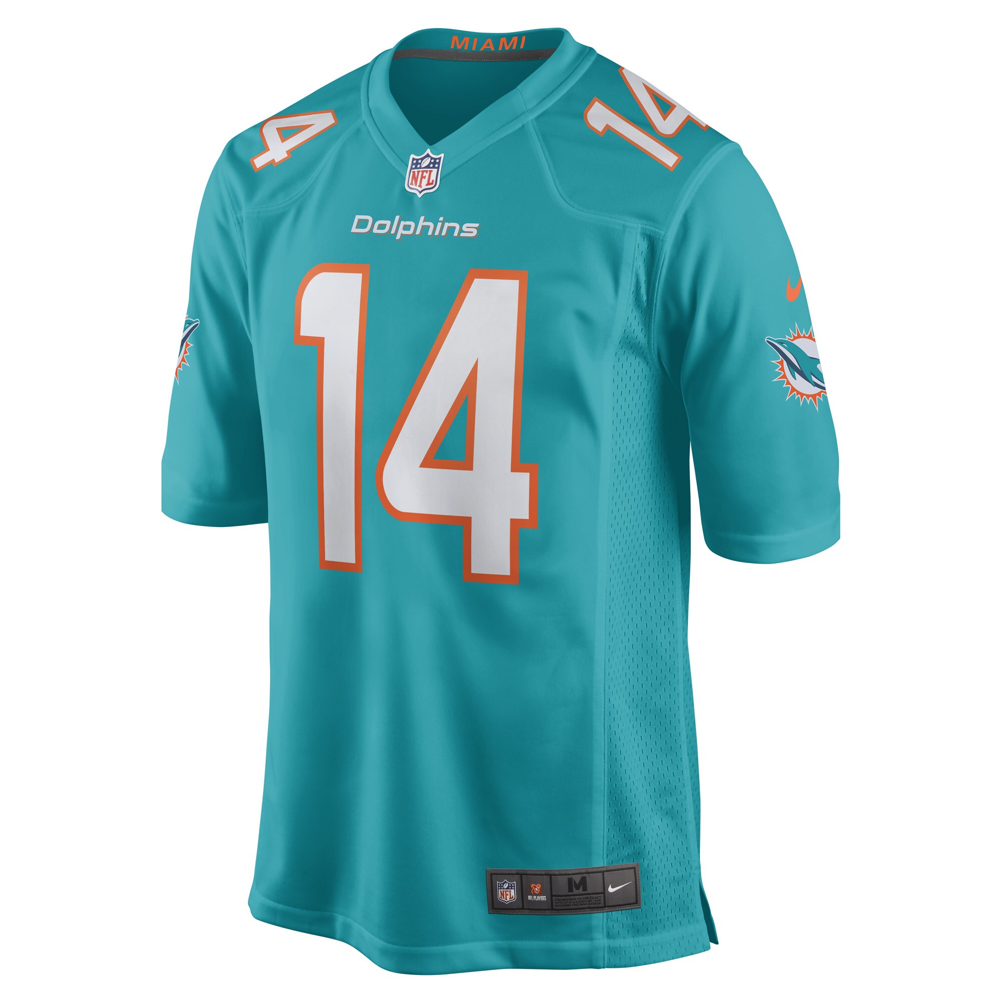 Miami Dolphins Trent Sherfield Aqua Game Player NFL Jersey Men's