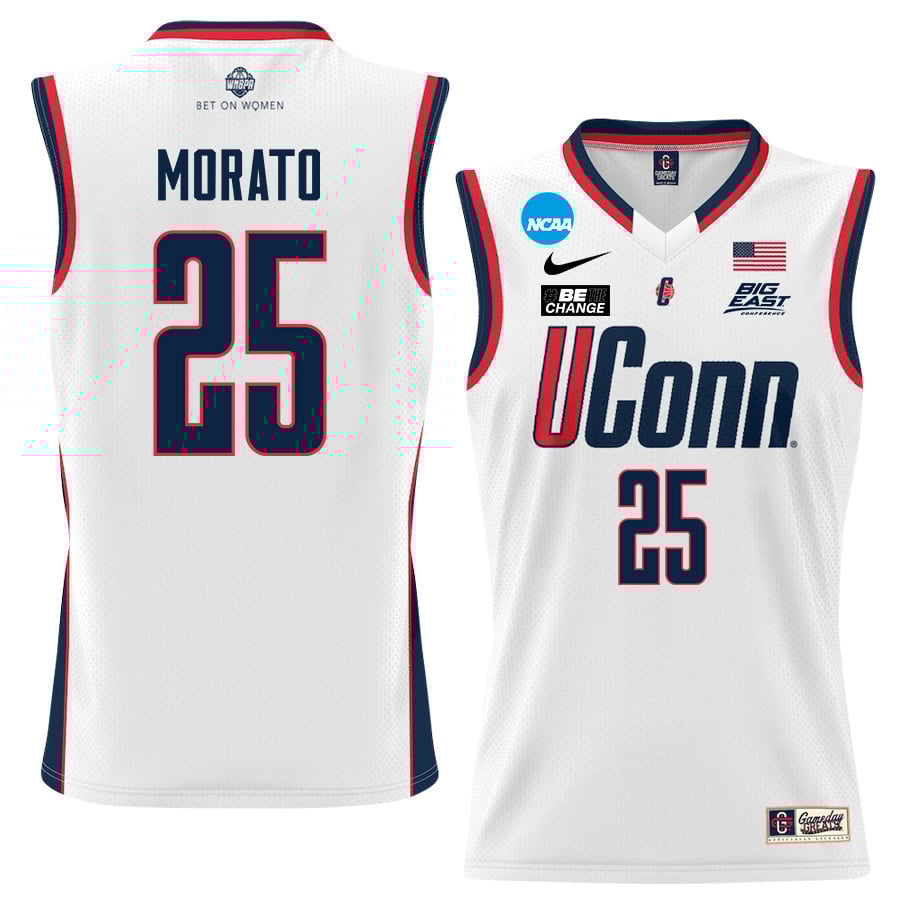 Ice Brady 25 UConn Huskies 2024 White Unisex NCAA Jersey Unisex