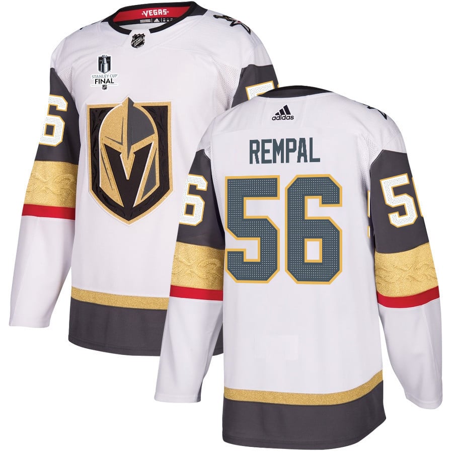 Sheldon Rempal 56 Vegas Golden Knights Stanley Cup 2023 Final Patch Away Breakaway White NHL Jersey Men's