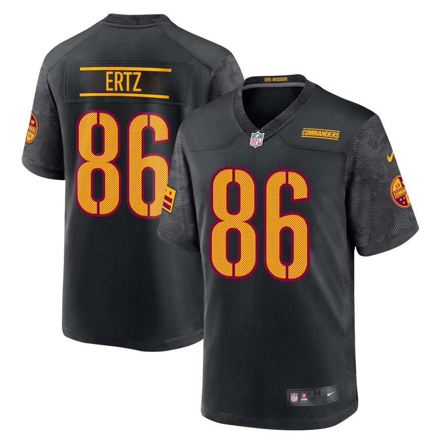 Zach Ertz 86 Washington Commanders Game Black NFL Jersey Men's