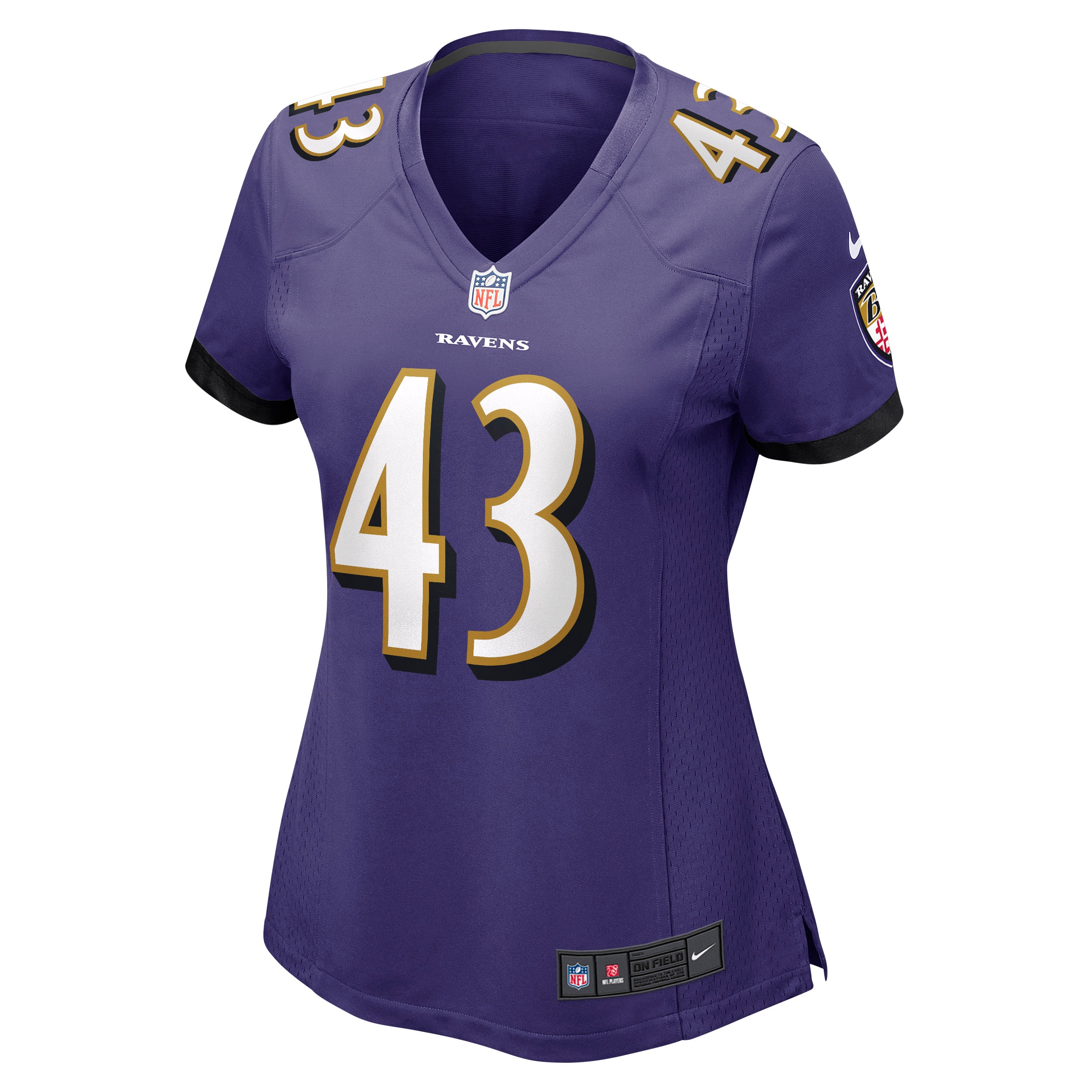 Baltimore Ravens Justice Hill Purple Game NFL Jersey Women's