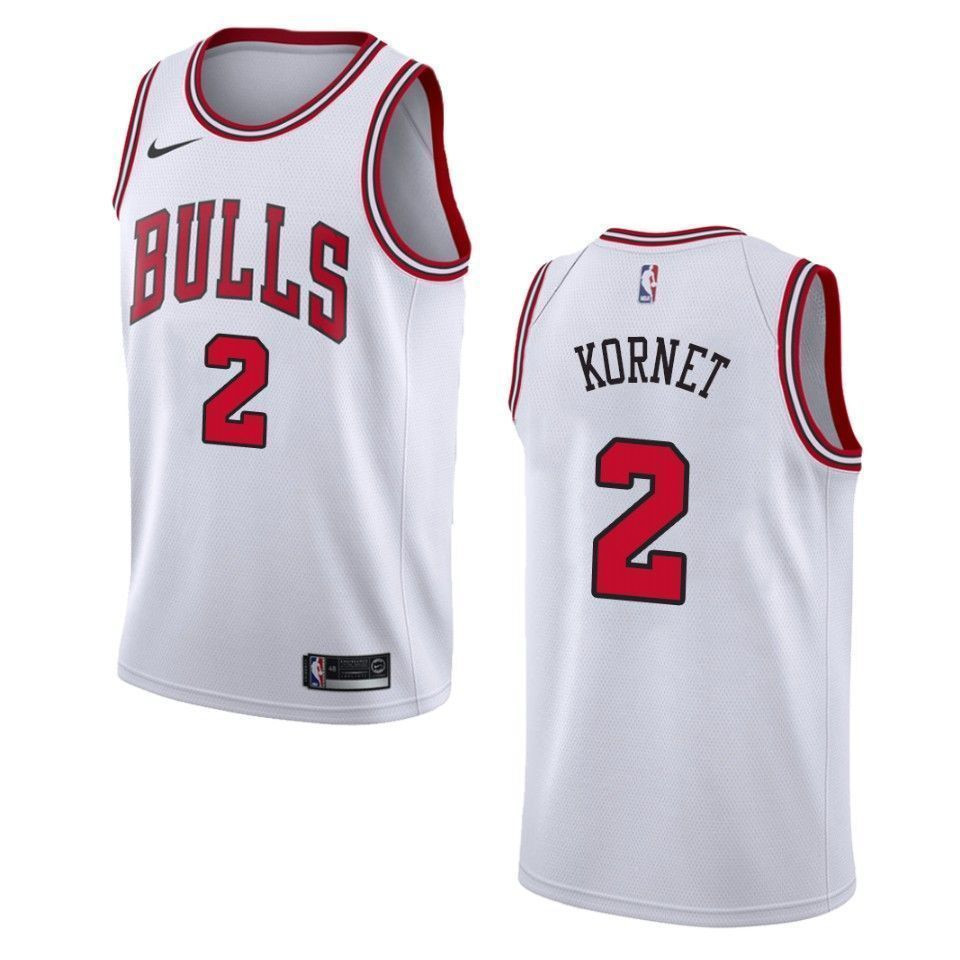 Chicago Bulls 2 Luke Kornet Association Swingman White NBA Jersey Men's
