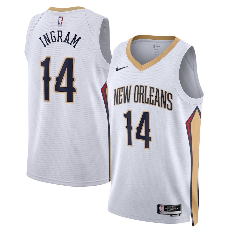 Brandon Ingram 14 New Orleans Pelicans Unisex Swingman Association Editio White NBA Jersey Unisex
