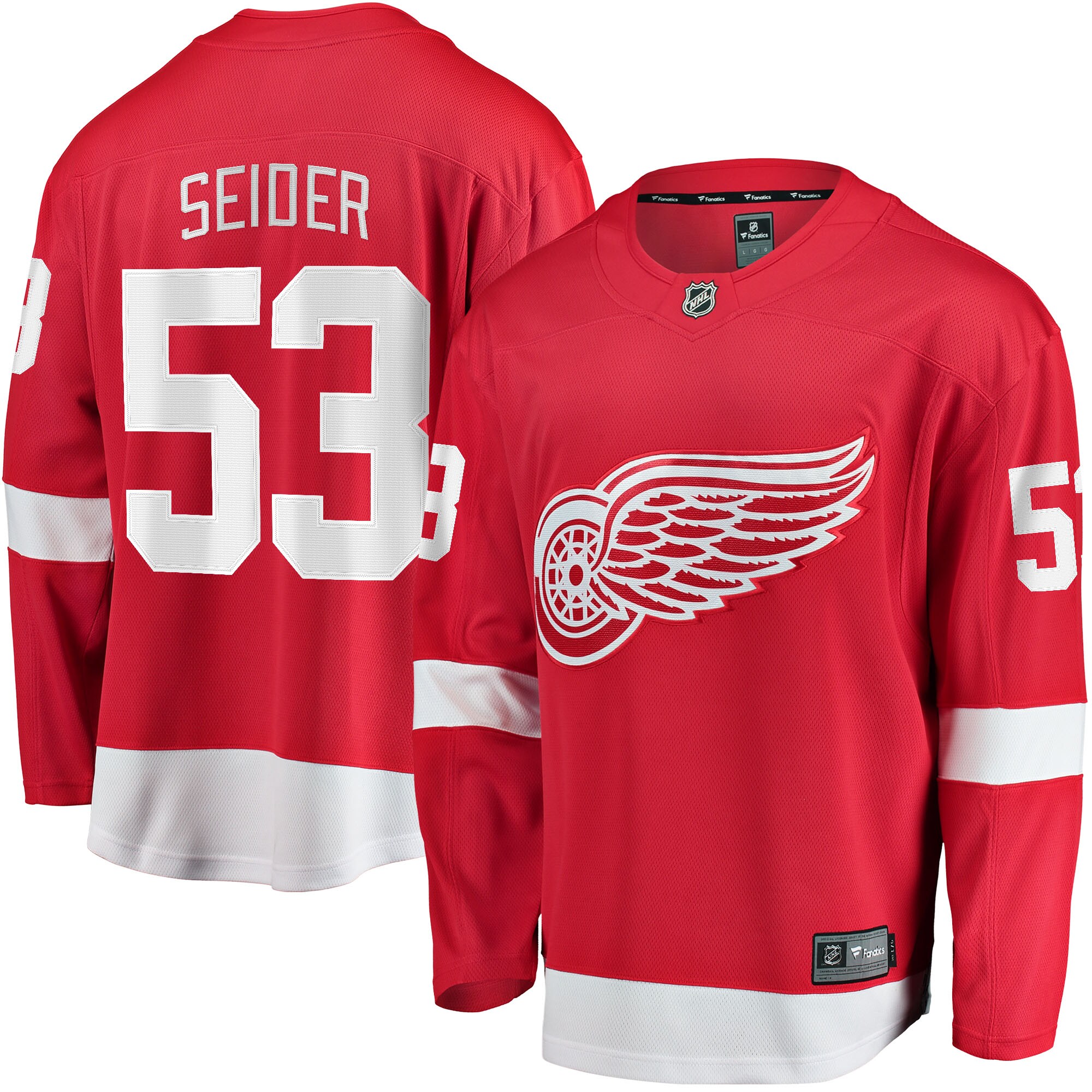 Detroit Red Wings Moritz Seider Red Home Breakaway Player NHL Jersey Men's