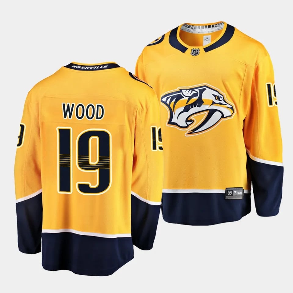 Matvei Michkov #19 Nashville Predators 2023 Draft Home Yellow NHL Jersey Men's
