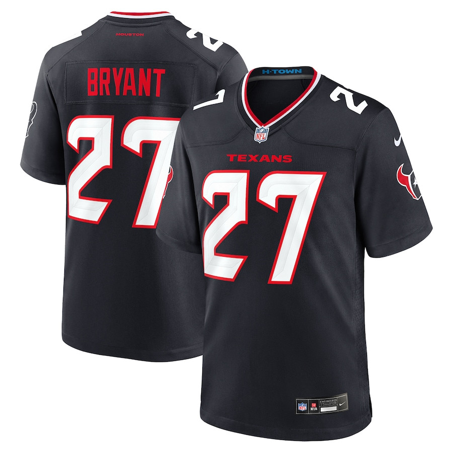 Myles Bryant 27 Houston Texans Team Game Navy NFL Jersey Men's