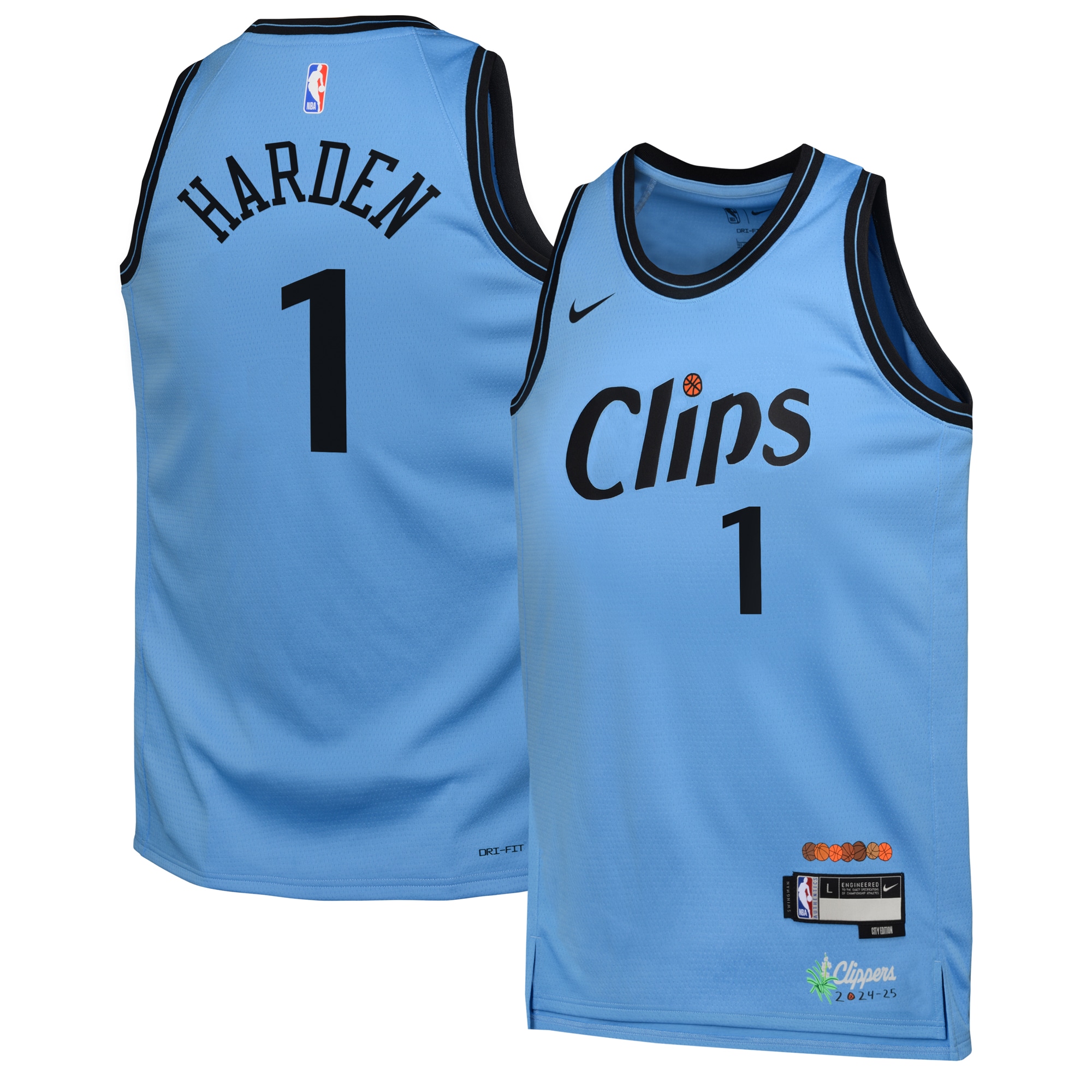 Los Angeles Clippers City Edition Swingman 2024 Blue James Harde NBA Jersey Youth