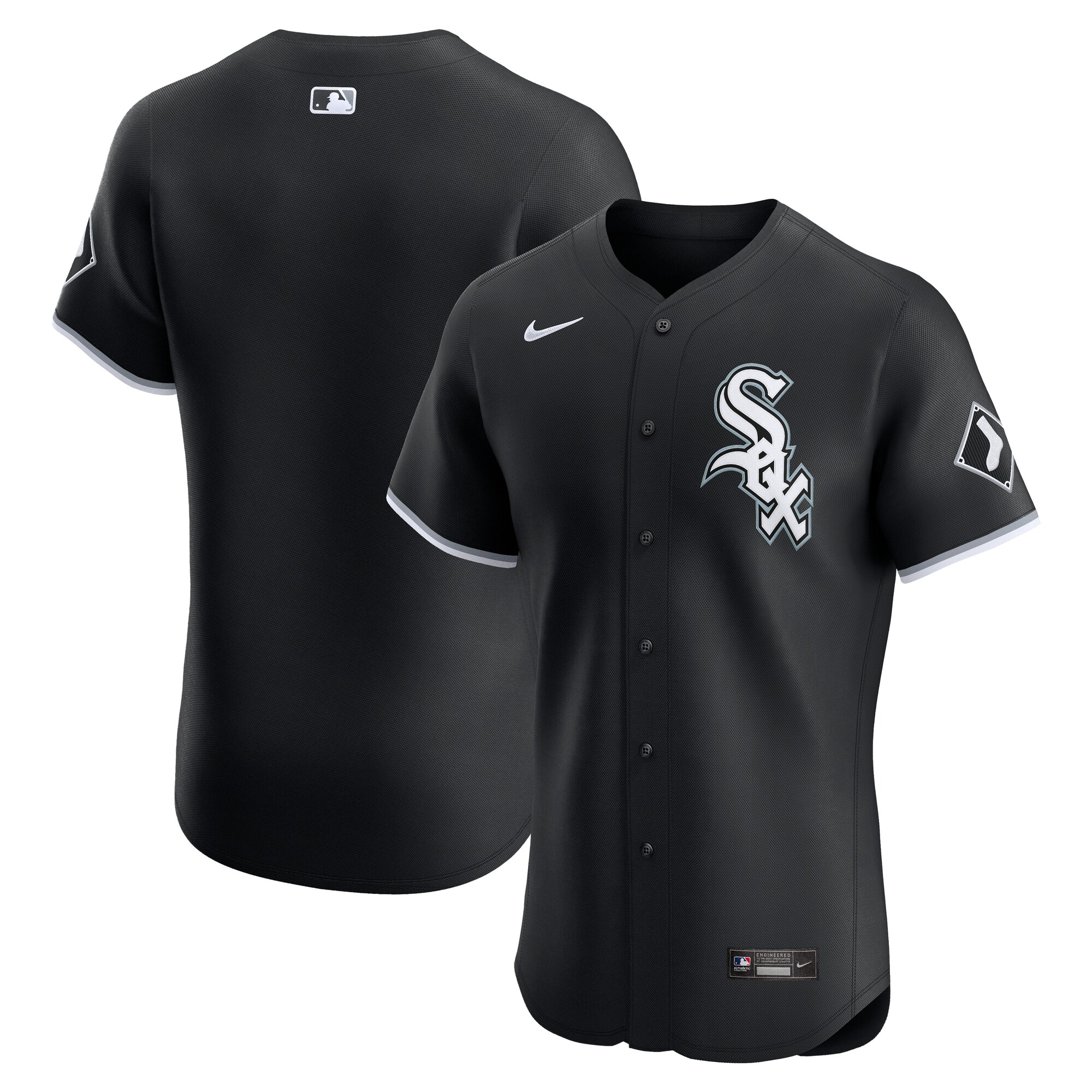 Chicago White Sox Black Alternate Vapor Premier Elite Patch MLB Jersey Men's