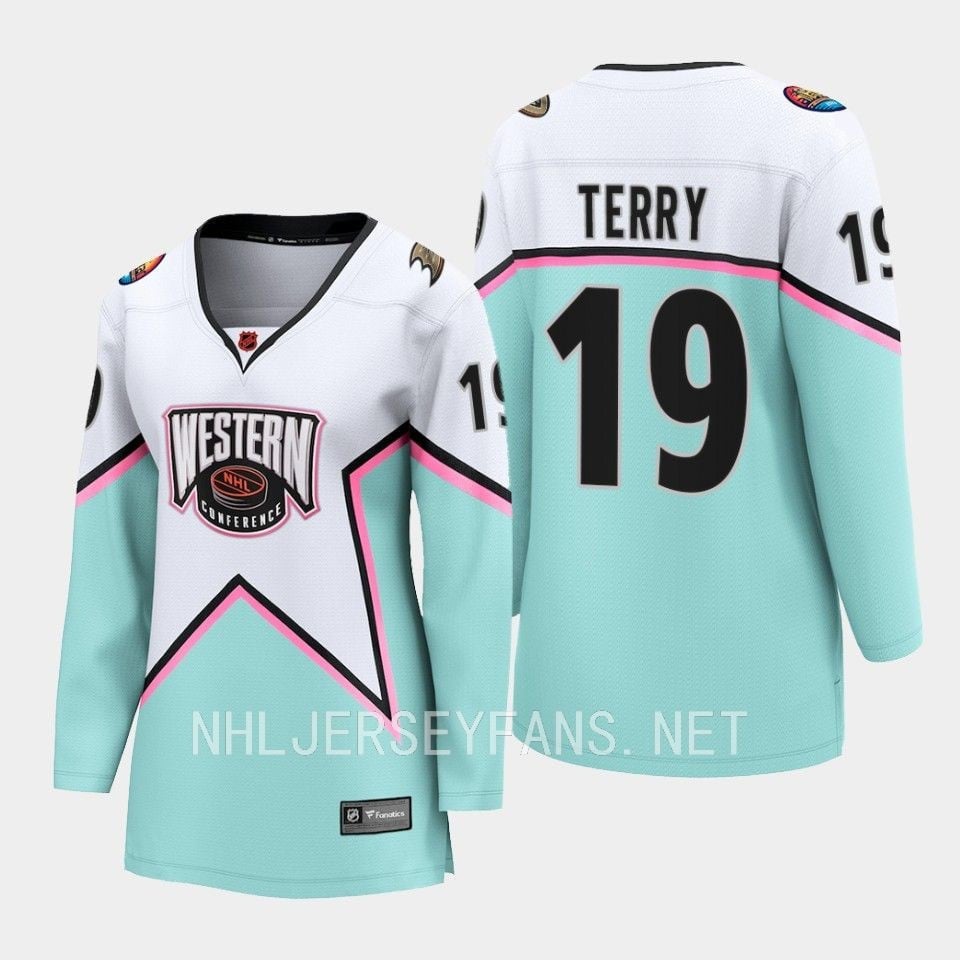Troy Terry 19 Anaheim Ducks 2023 All Star Game White Equipment NHL Jersey Men's