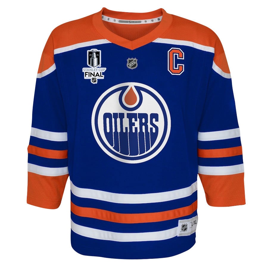Ryan Nugent-Hopkins 93 Edmonton Oilers 2024 STANLEY CUP Final Home Royal NHL Jersey Youth