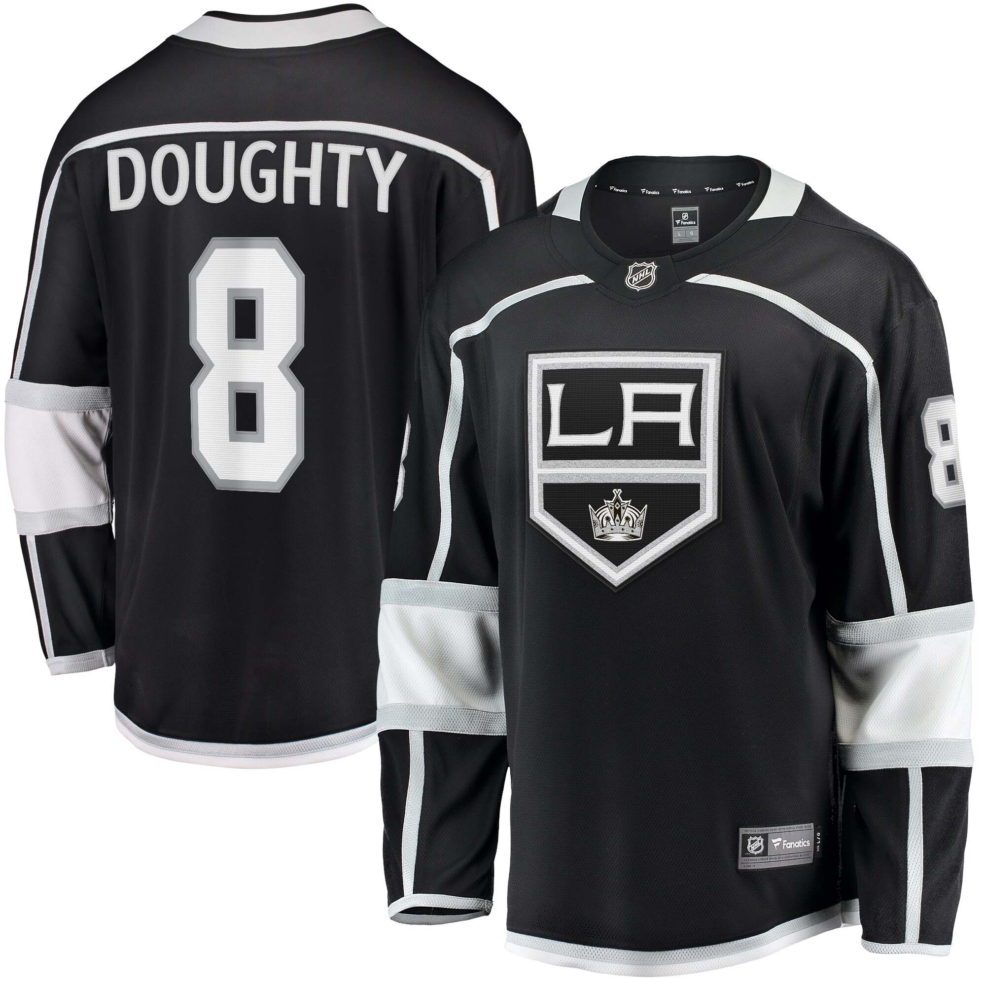Los Angeles Kings Drew Doughty Black Home Breakaway NHL Jersey Men's