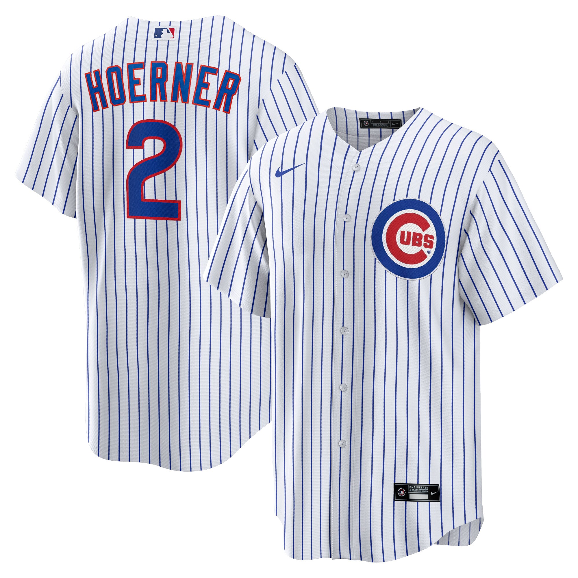 Chicago Cubs Nico Hoerner White Player MLB Jersey Men's