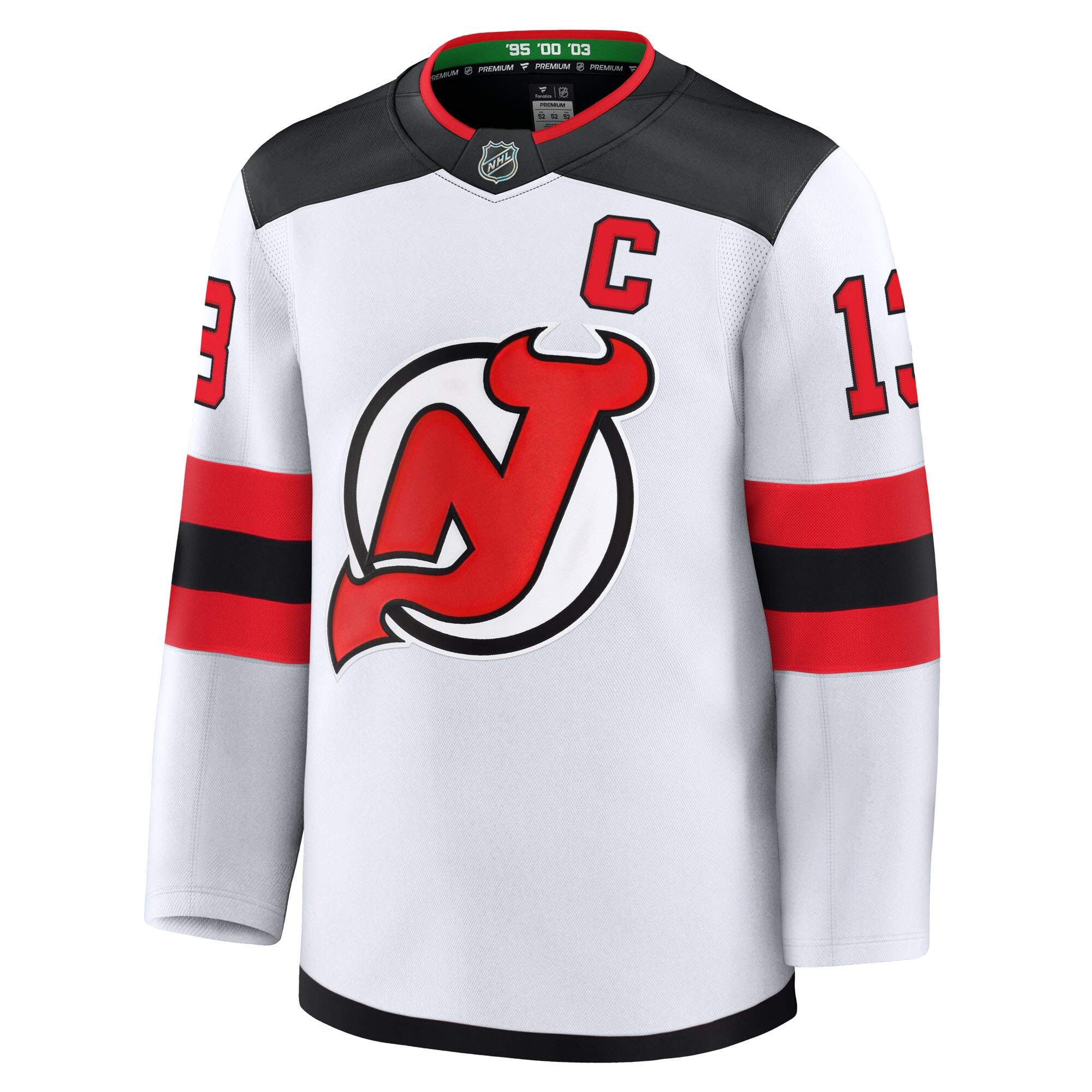 New Jersey Devils Nico Hischier White Away Premium NHL Jersey Men's