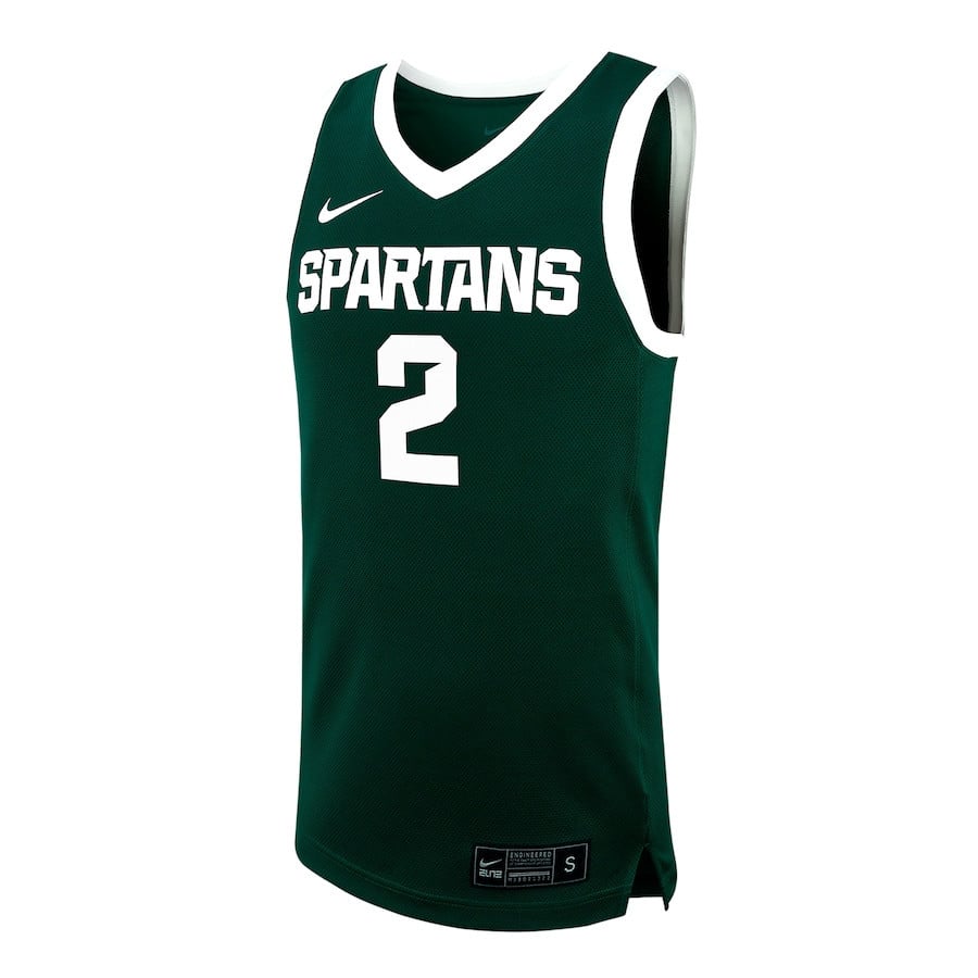 Tyson Walker 2 Michigan State Spartans Green NCAA Jersey Men's