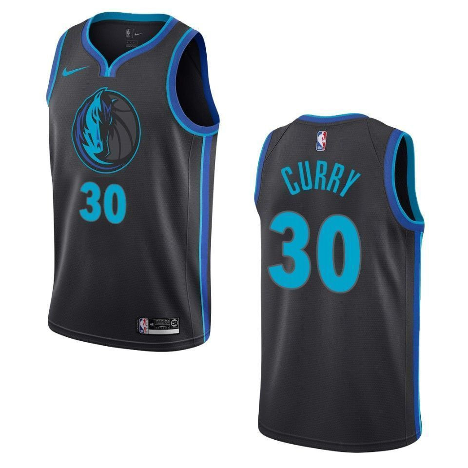 Dallas Mavericks 30 Seth Curry City Swingman Black NBA Jersey Men's