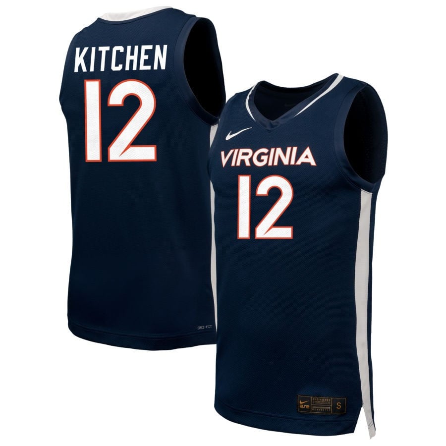 Kamryn Kitchen 12 Virginia Cavalier Unisex NIL Navy NCAA Jersey Unisex