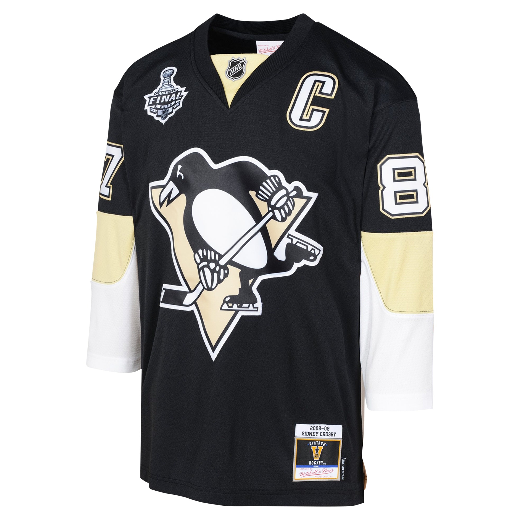 Pittsburgh Penguins Sidney Crosby Mitchell Ness Black 2008 Blue Line Player NHL Jersey Youth