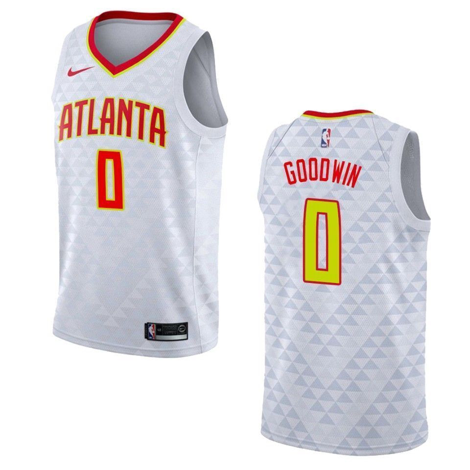 Atlanta Hawks 0 Brandon Goodwin Association Swingman White NBA Jersey Men's