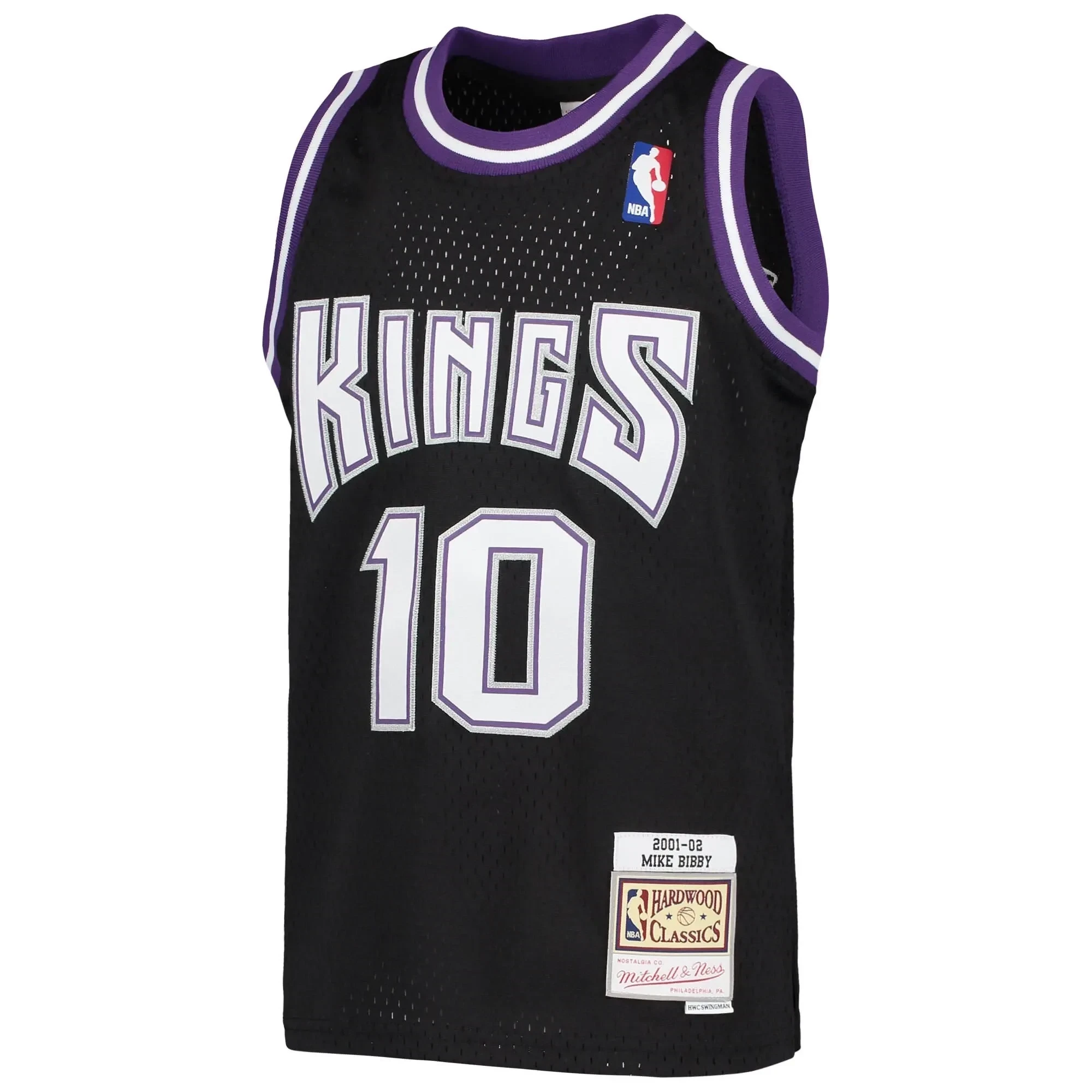 Mike Bibby Sacramento Kings Mitchell&Nes 2001-02 Hardwood Classics Swingman Black NBA Jersey Youth