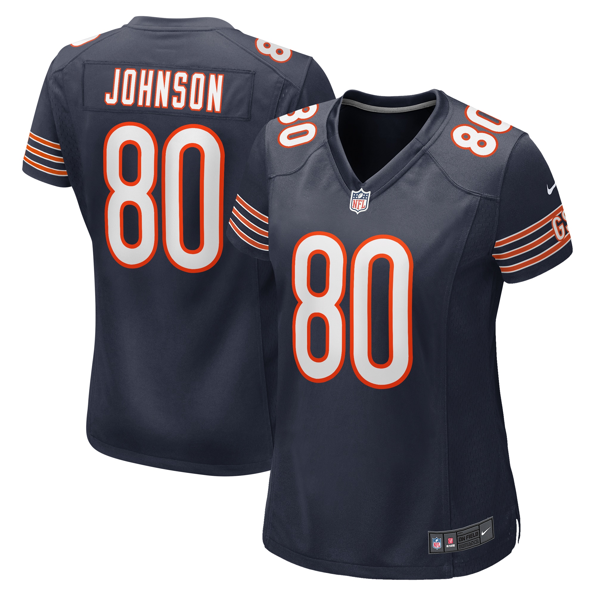 Chicago Bears Collin Johnson Navy Game NFL Jersey Women's