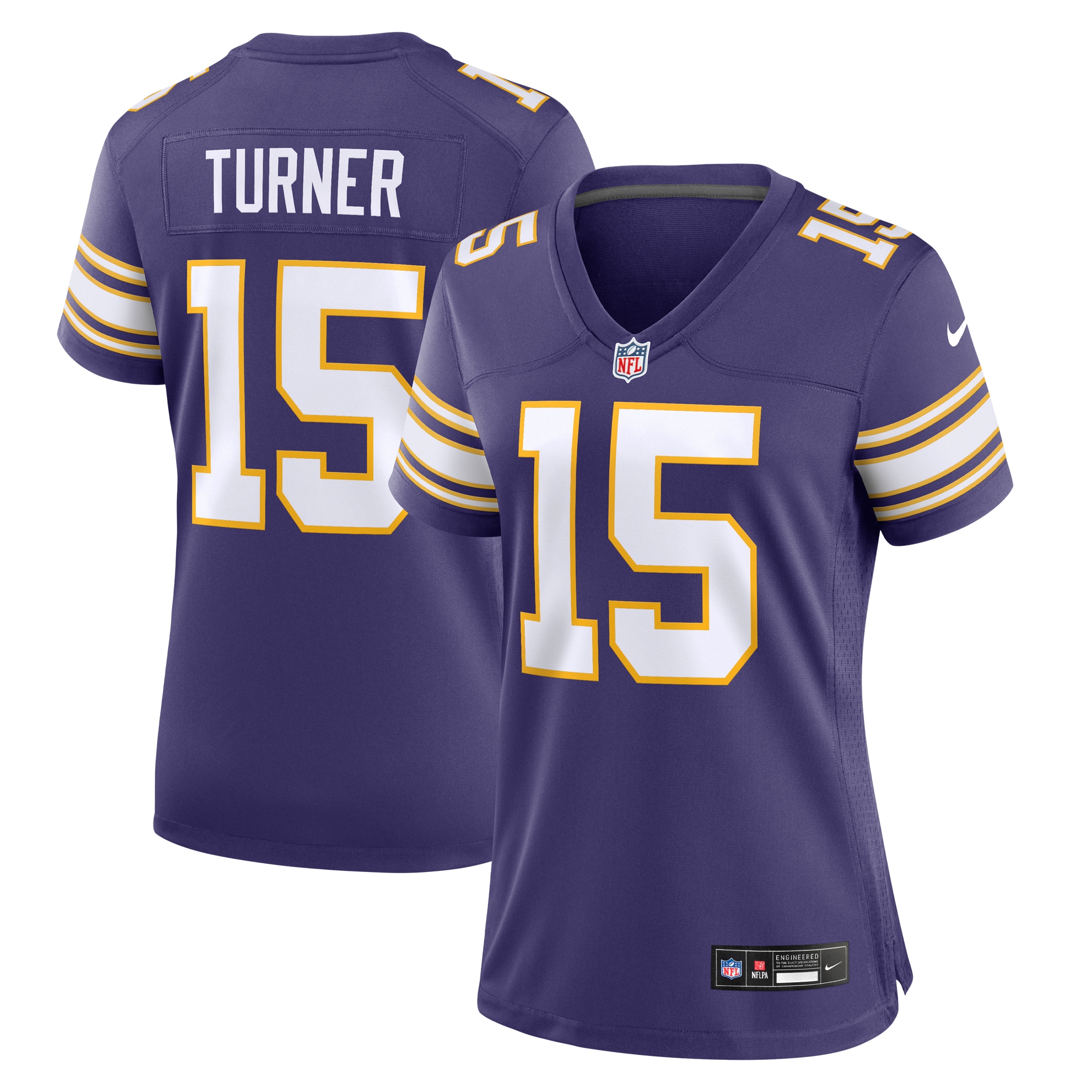 Minnesota Vikings Dallas Turner Purple Alternate Game NFL Jersey Women's