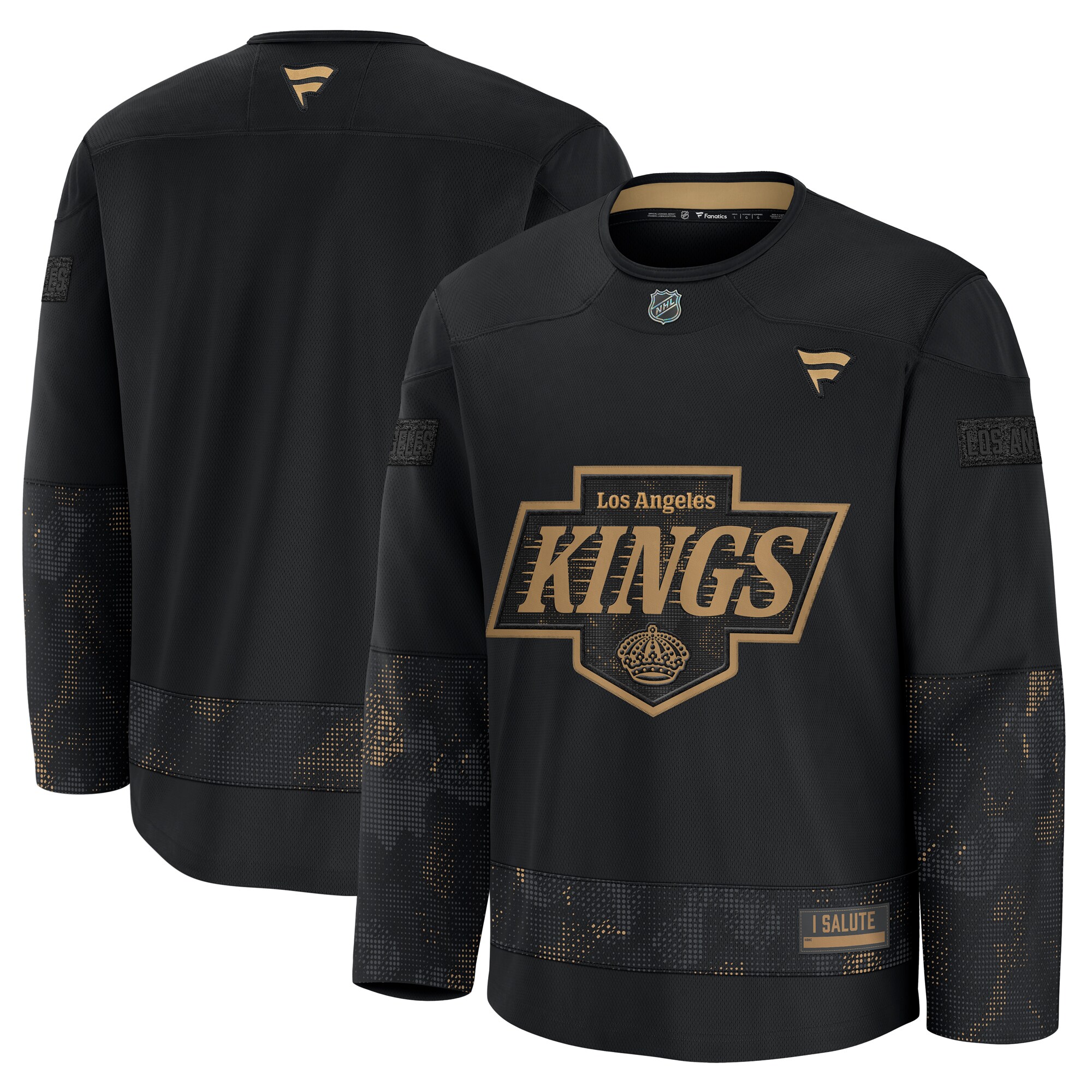 Los Angeles Kings Black 2024 Military Appreciation Practice NHL Jersey Men's