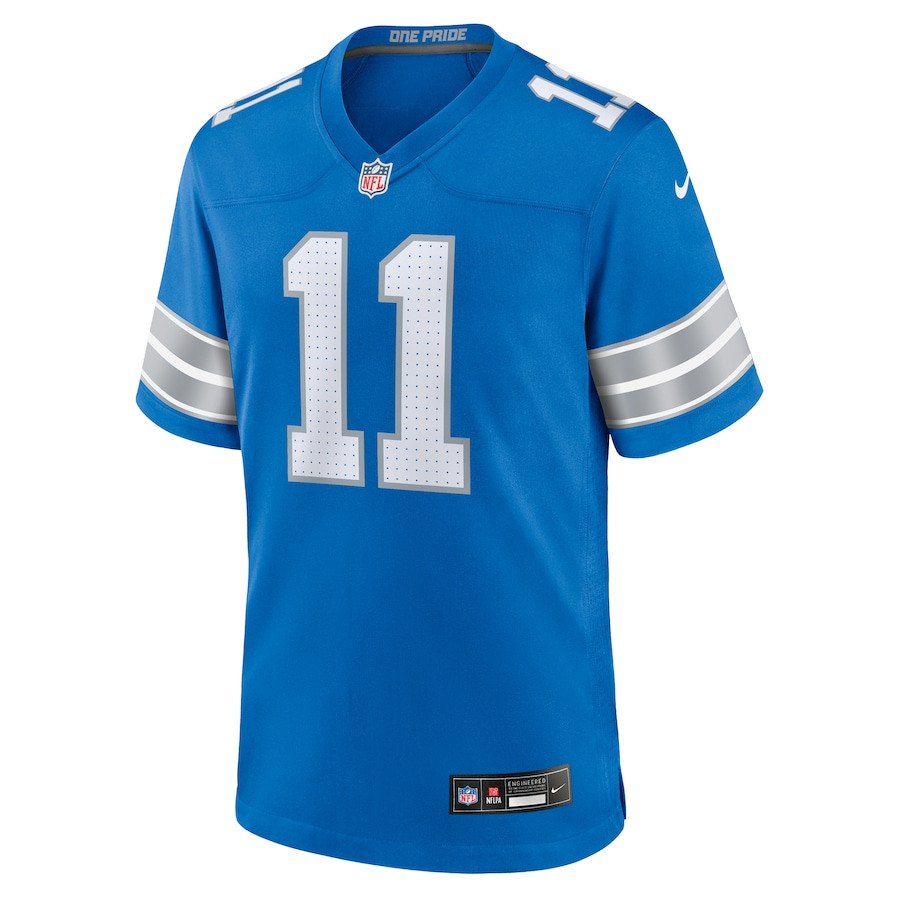 Kalif Raymond 11 Detroit Lions Team Game Blue NFL Jersey Men's