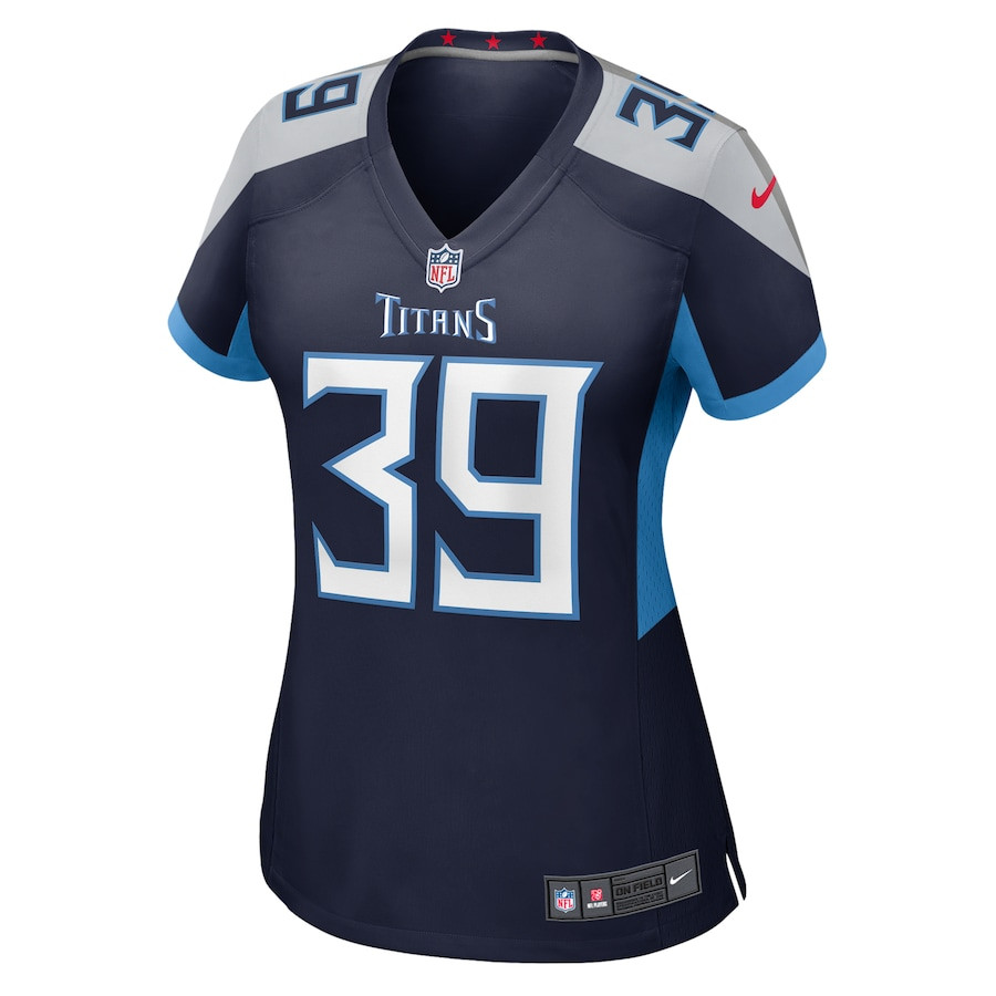 Darrell Baker Jr 39 Tennessee Titans Game Navy NFL Jersey Women's