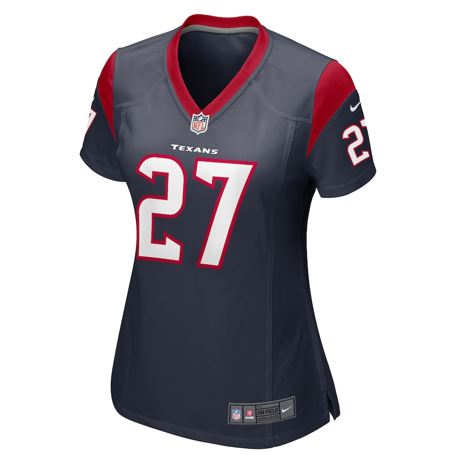 Brady Breeze 27 Houston Texans Game Navy NFL Jersey Women's