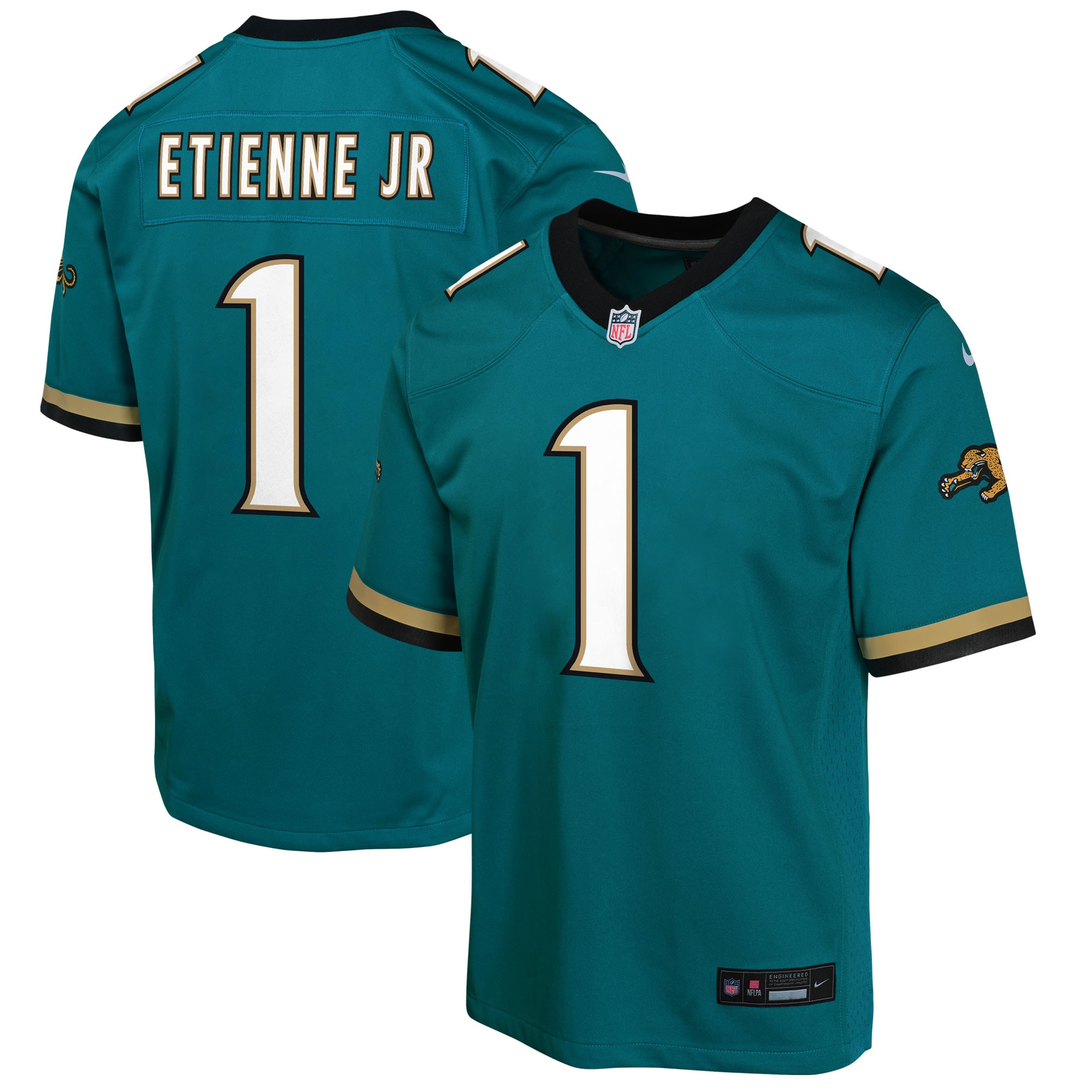 Jacksonville Jaguars Travis Etienne Teal Prowler Throwback Player Game NFL Jersey Youth
