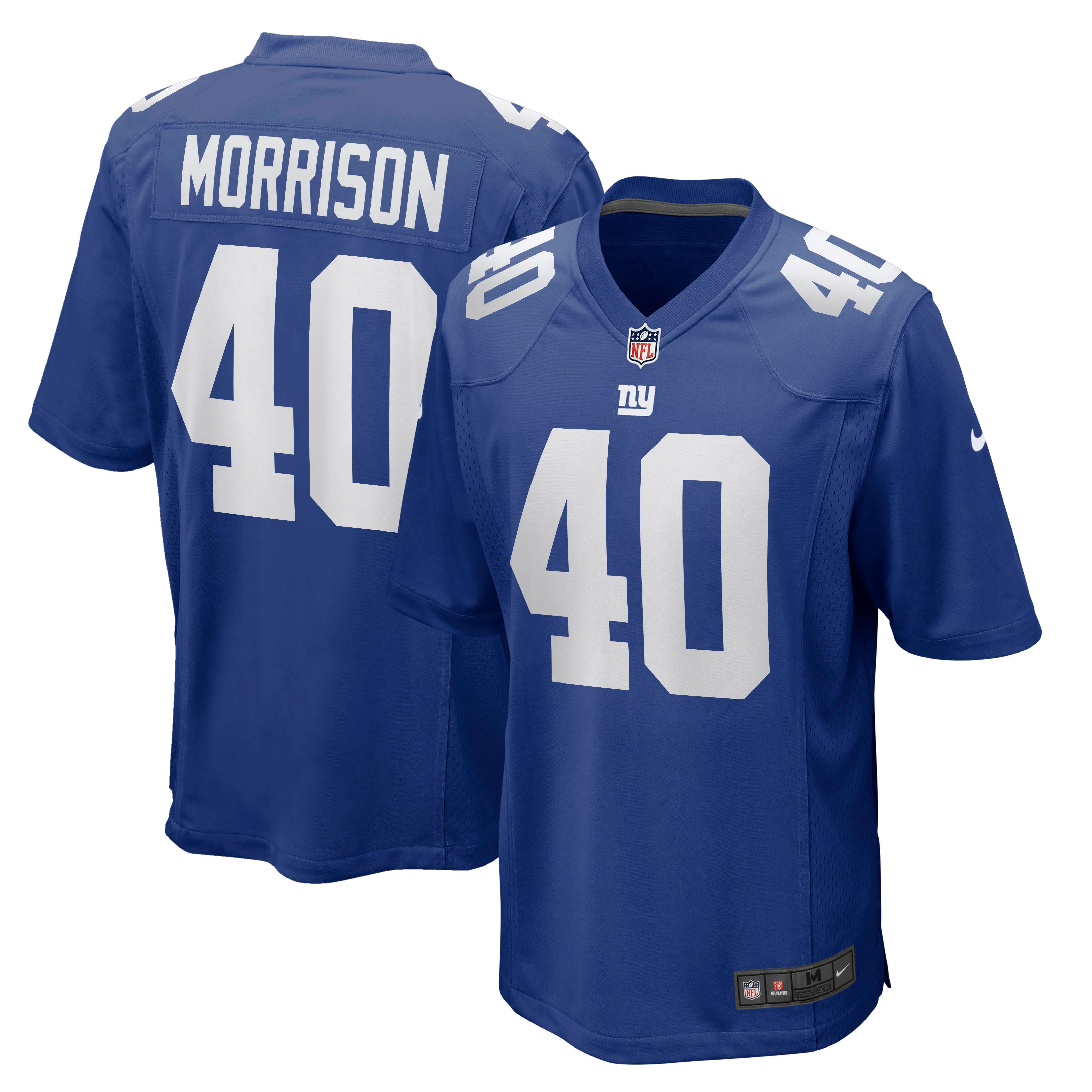 New York Giants Joe Morrison Royal Retired Player NFL Jersey Men's