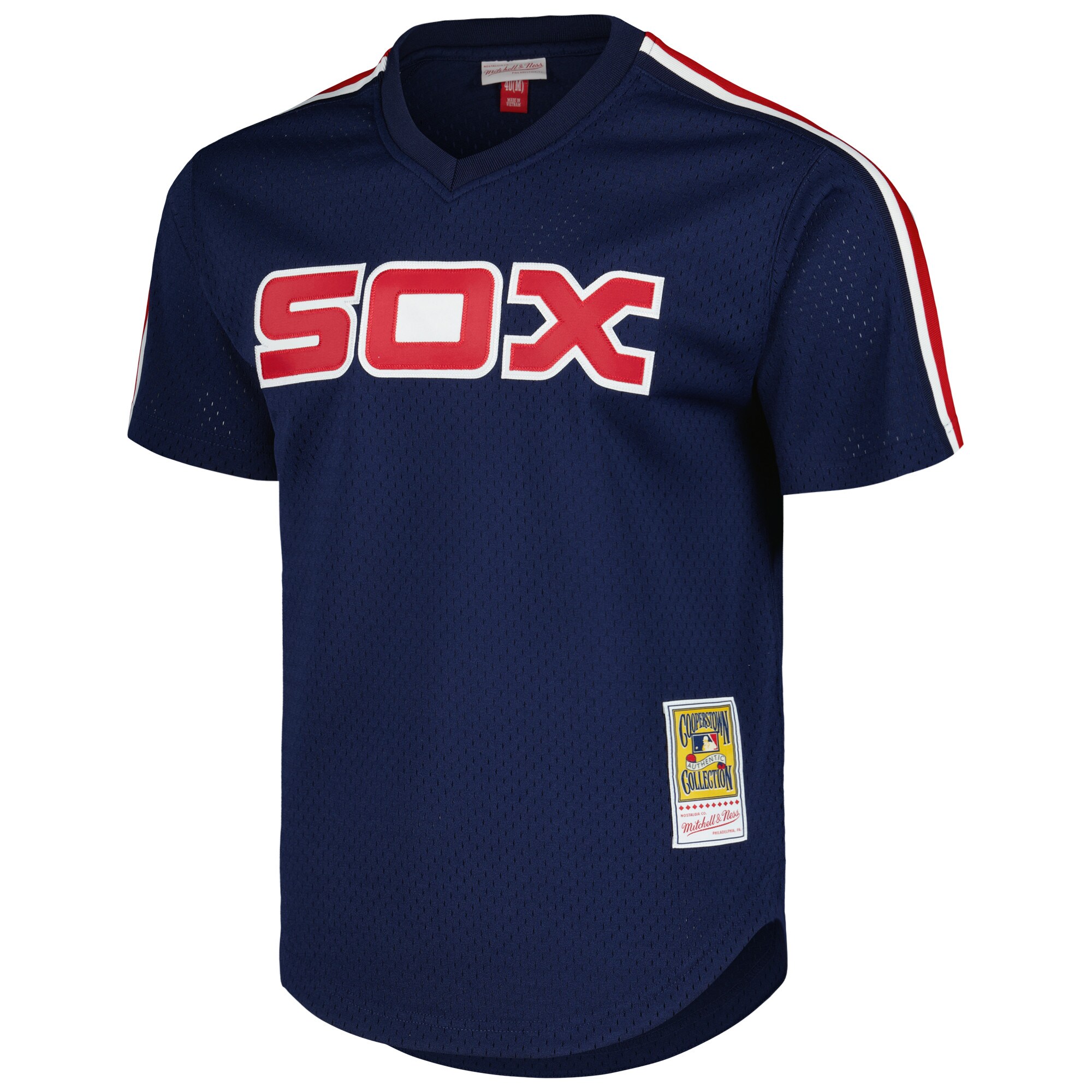 Chicago White Sox Carlton Fisk Mitchell Ness Navy 1983 Cooperstown Collection Mesh Batting Practice MLB Jersey Men's