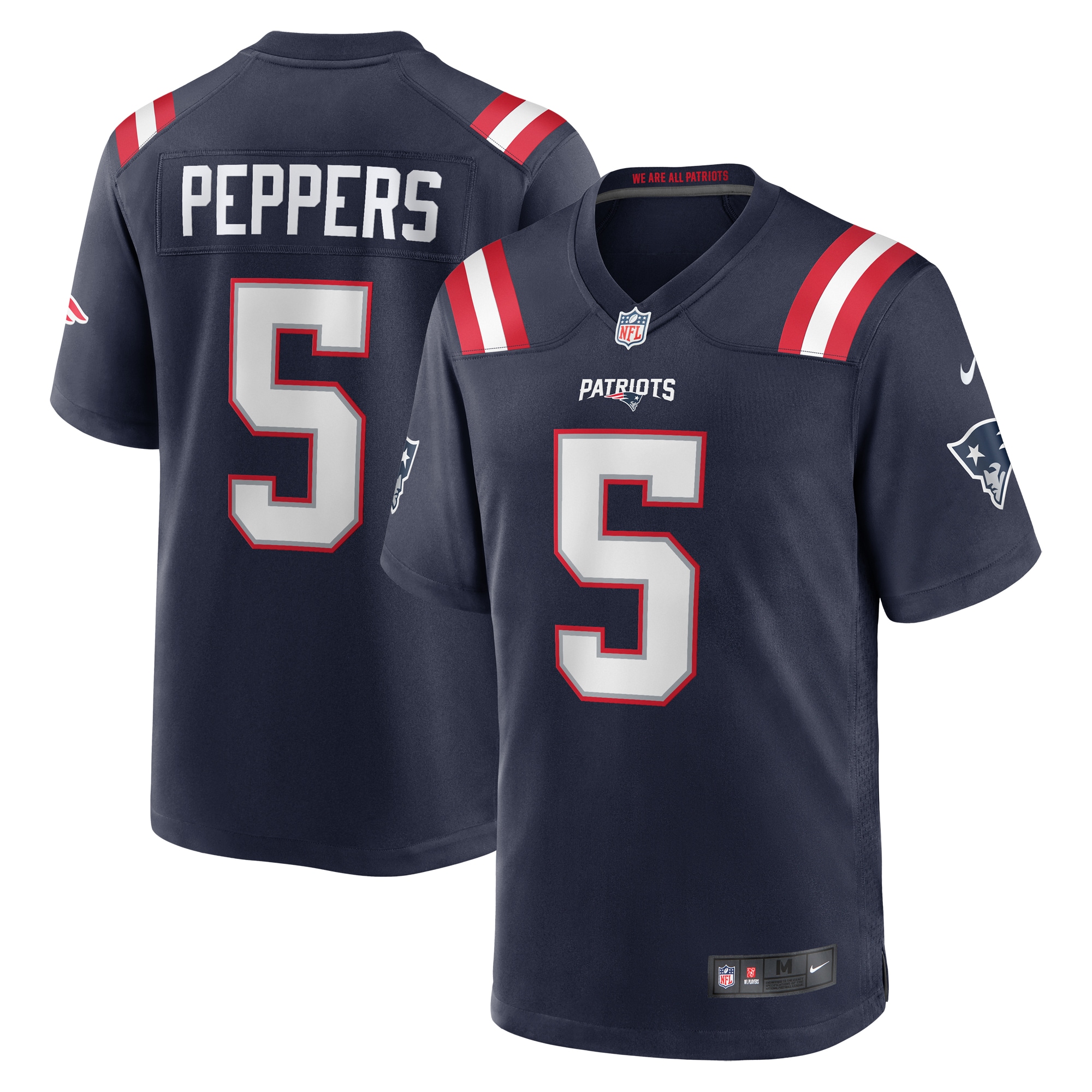 New England Patriots Jabrill Peppers Navy Game Player NFL Jersey Men's