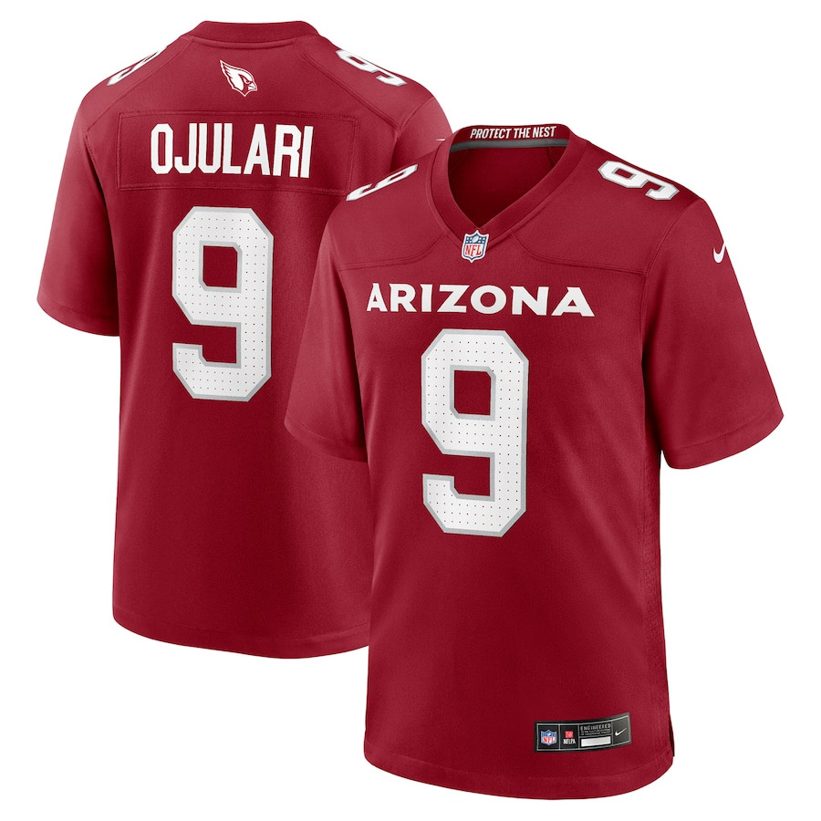 BJ Ojulari 9 Arizona Cardinals Team Game Cardinal NFL Jersey Men's