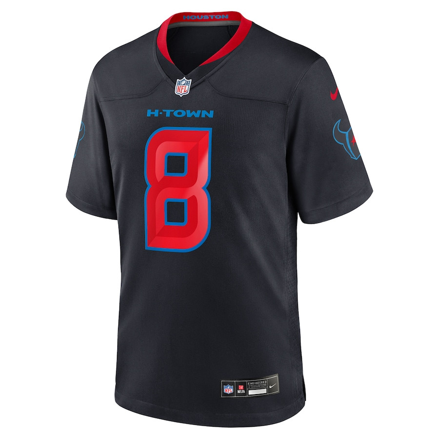 John Metchie III 8 Houston Texans 2nd Alternate Game Navy NFL Jersey Men's