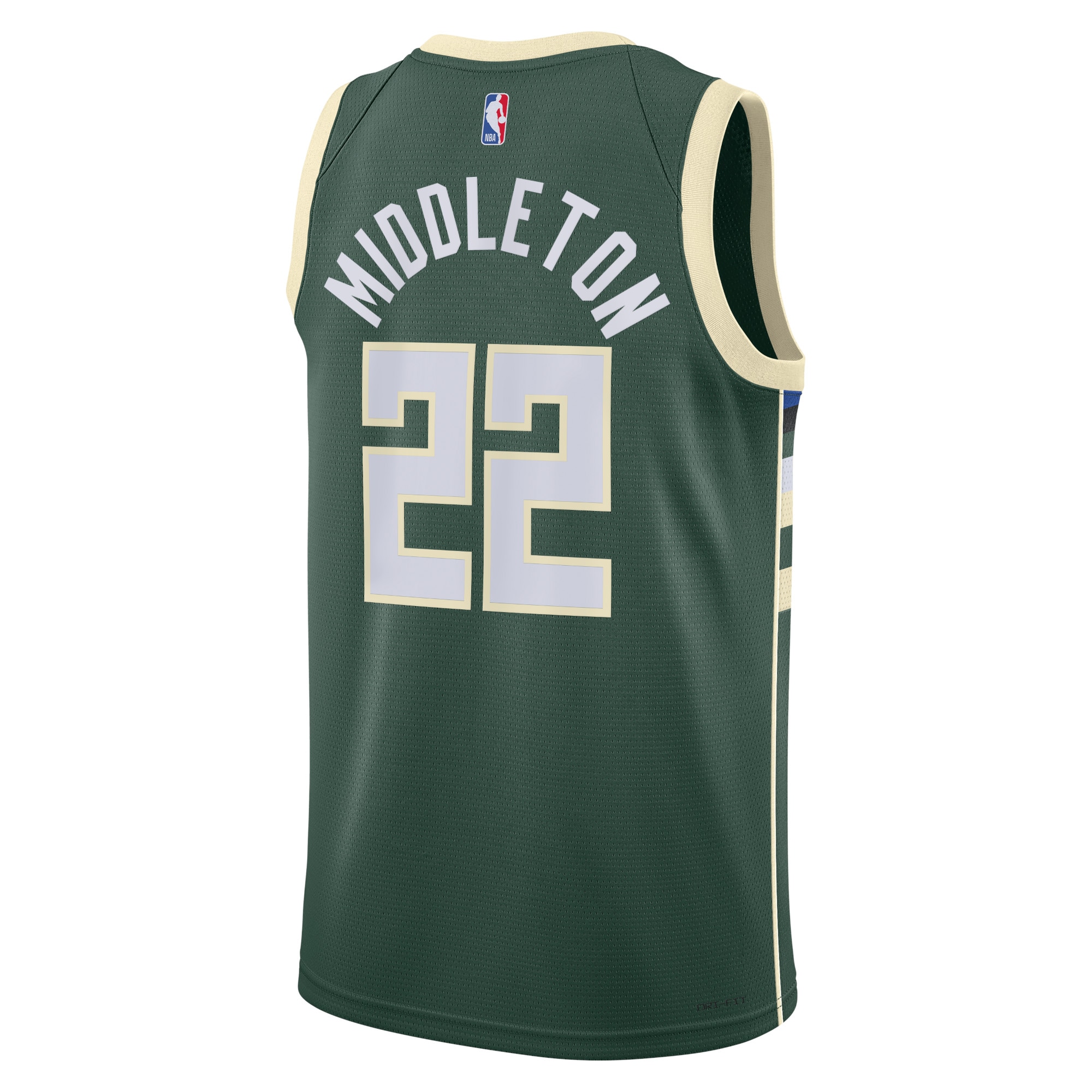Milwaukee Bucks Icon Edition Swingman Hunter Green Khris Middleto Unisex NBA Jersey Unisex