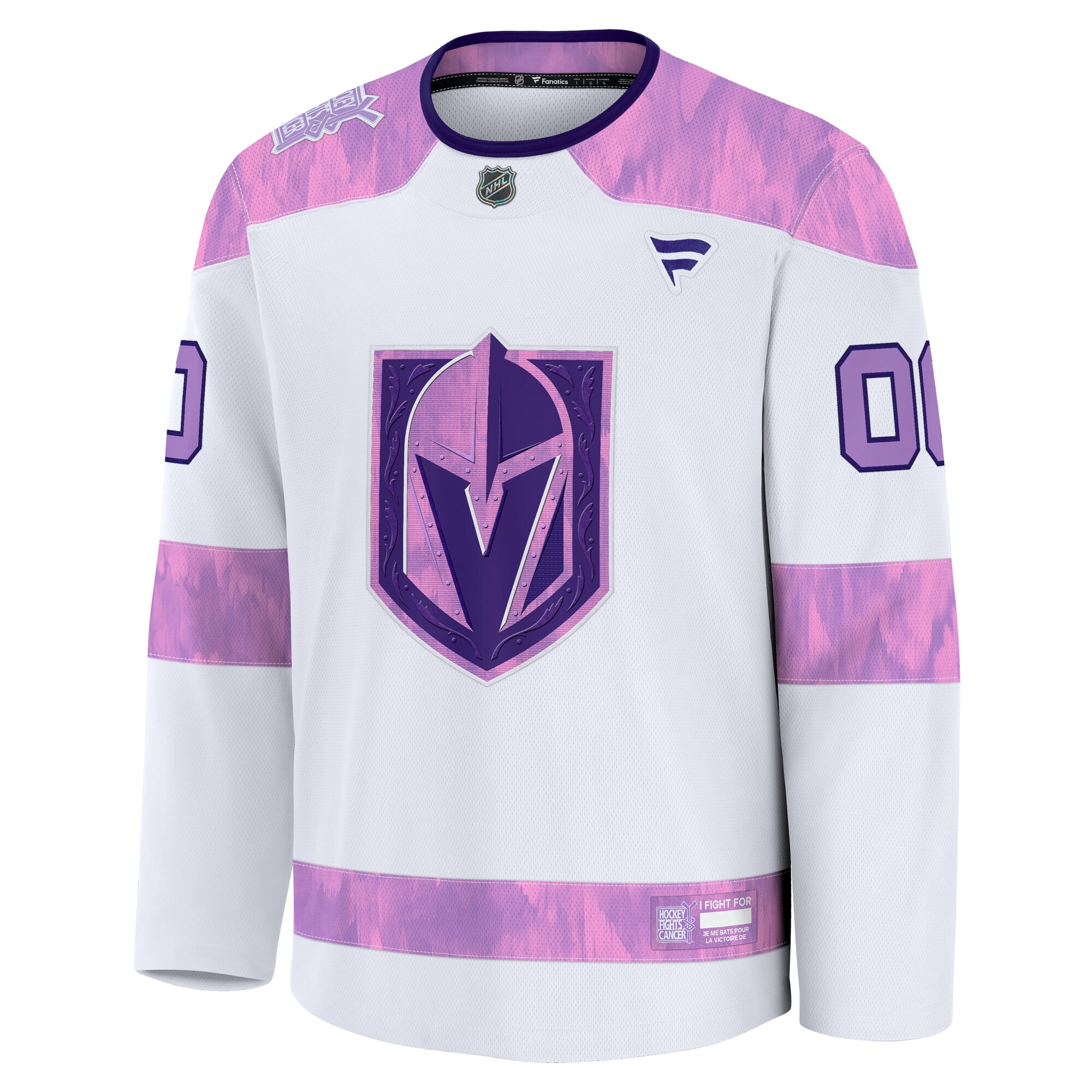 Vegas Golden Knights White 2024 Fights Cancer Custom Practice NHL Jersey Men's