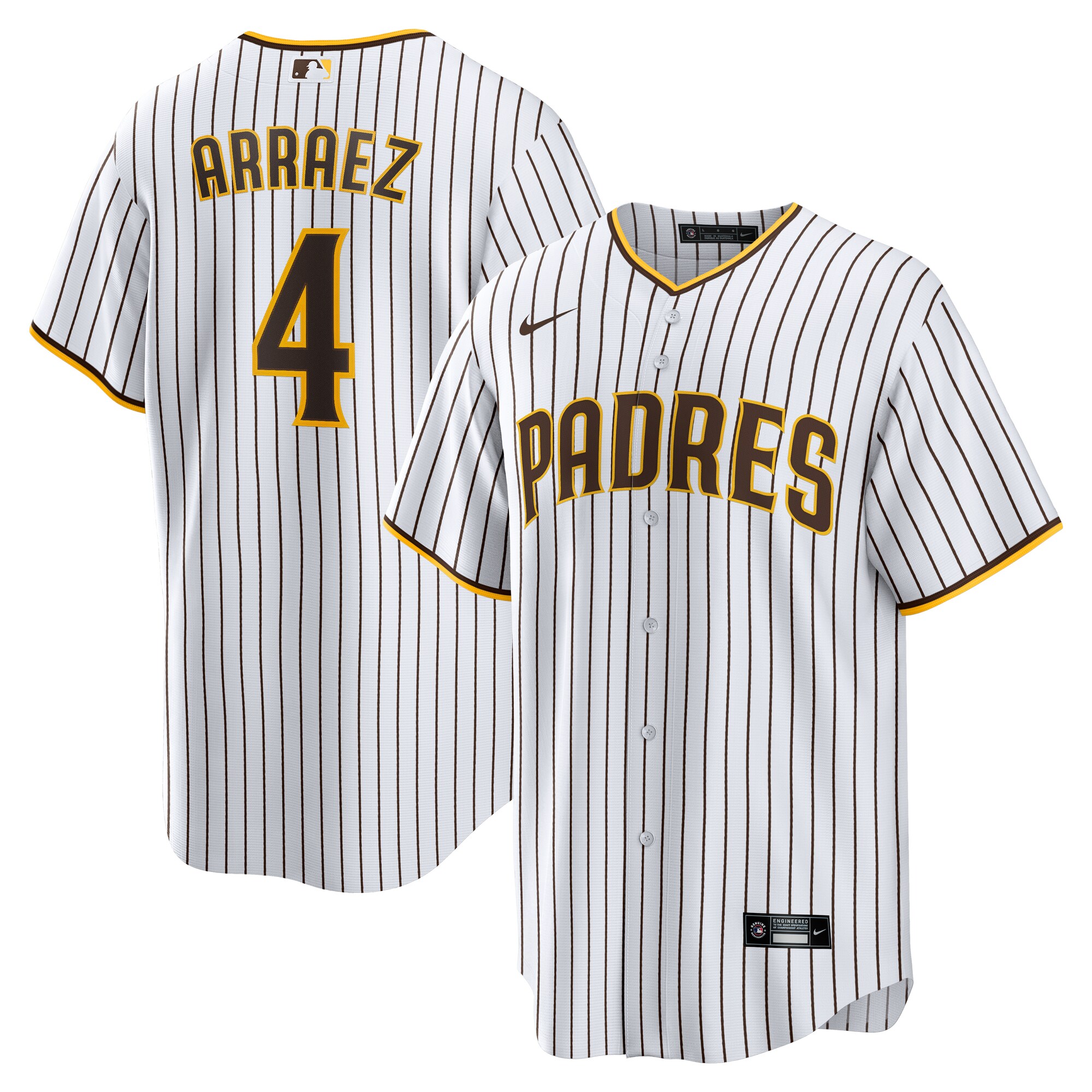 San Diego Padres Luis Arraez White Home MLB Jersey Men's