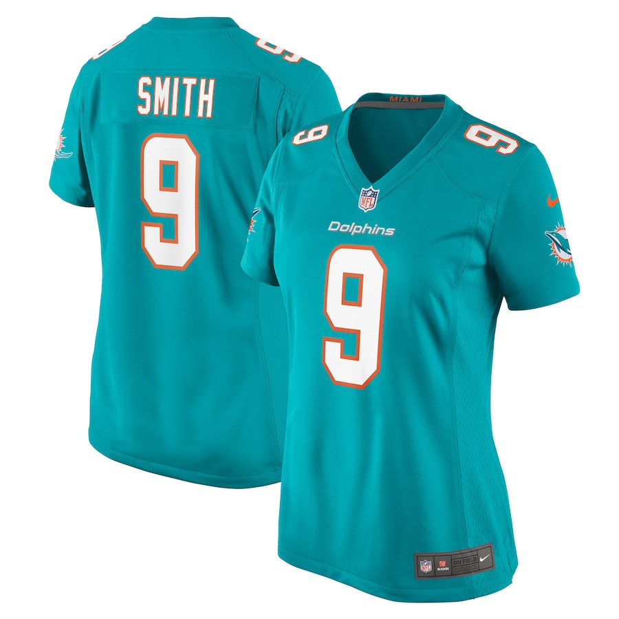 Jonnu Smith 9 Miami Dolphins Game Aqua NFL Jersey Women's