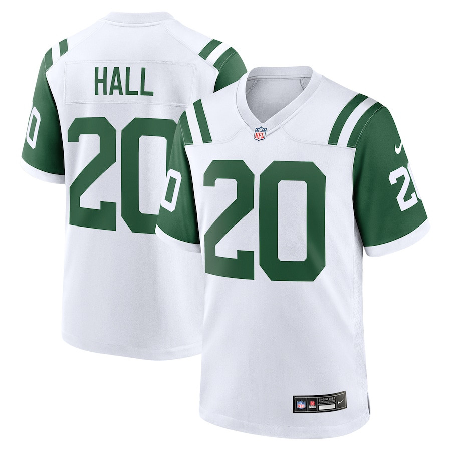 Breece Hall 20 New York Jets Classic Alternate Game White NFL Jersey Men's