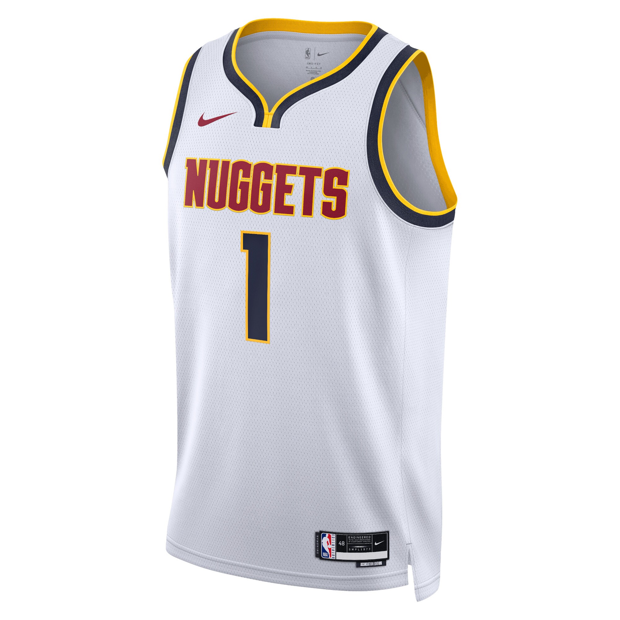 Denver Nuggets Association Edition Swingman White Michael Porter Jr Unisex NBA Jersey Unisex