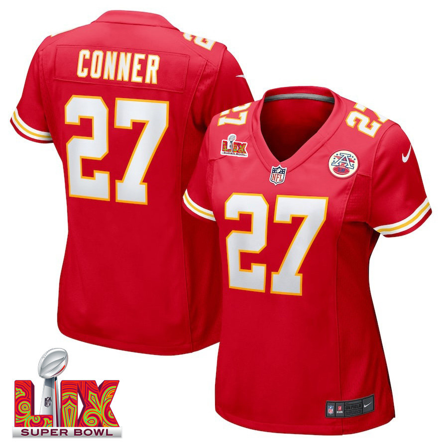 Chamarri Conner #27 Kansas City Chiefs Super Bowl LIX Red NFL Jersey Women's
